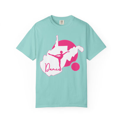 Garment-Dyed T-Shirt | Script Dance WV 01-Chalky Mint-S-Nicodemus Studios