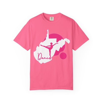Garment-Dyed T-Shirt | Script Dance WV 01-Crunchberry-S-Nicodemus Studios