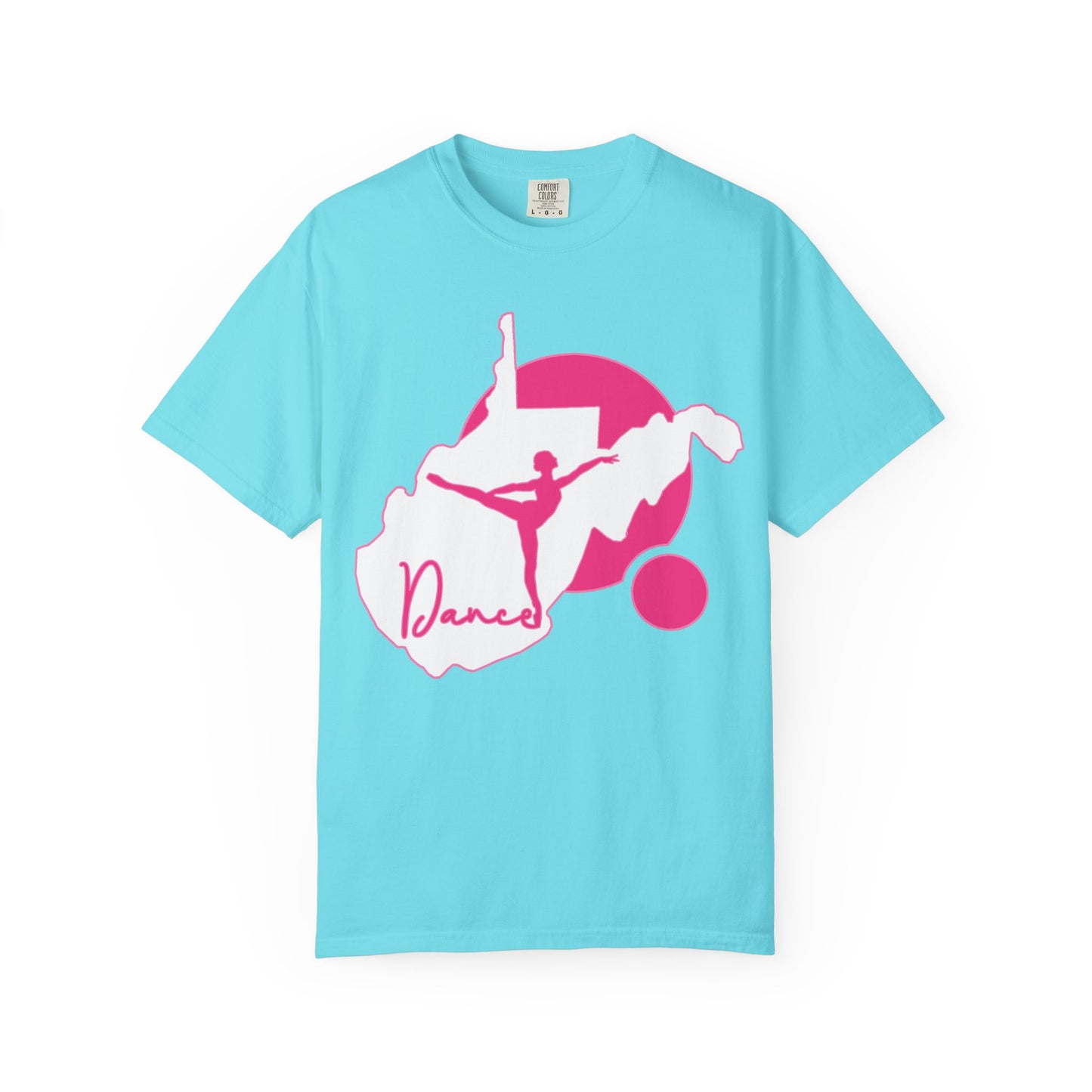 Garment-Dyed T-Shirt | Script Dance WV 01-Lagoon Blue-S-Nicodemus Studios