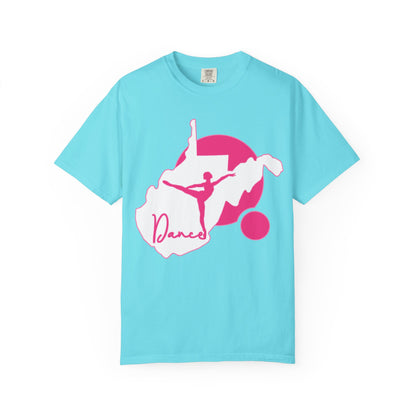 Garment-Dyed T-Shirt | Script Dance WV 01-Lagoon Blue-S-Nicodemus Studios