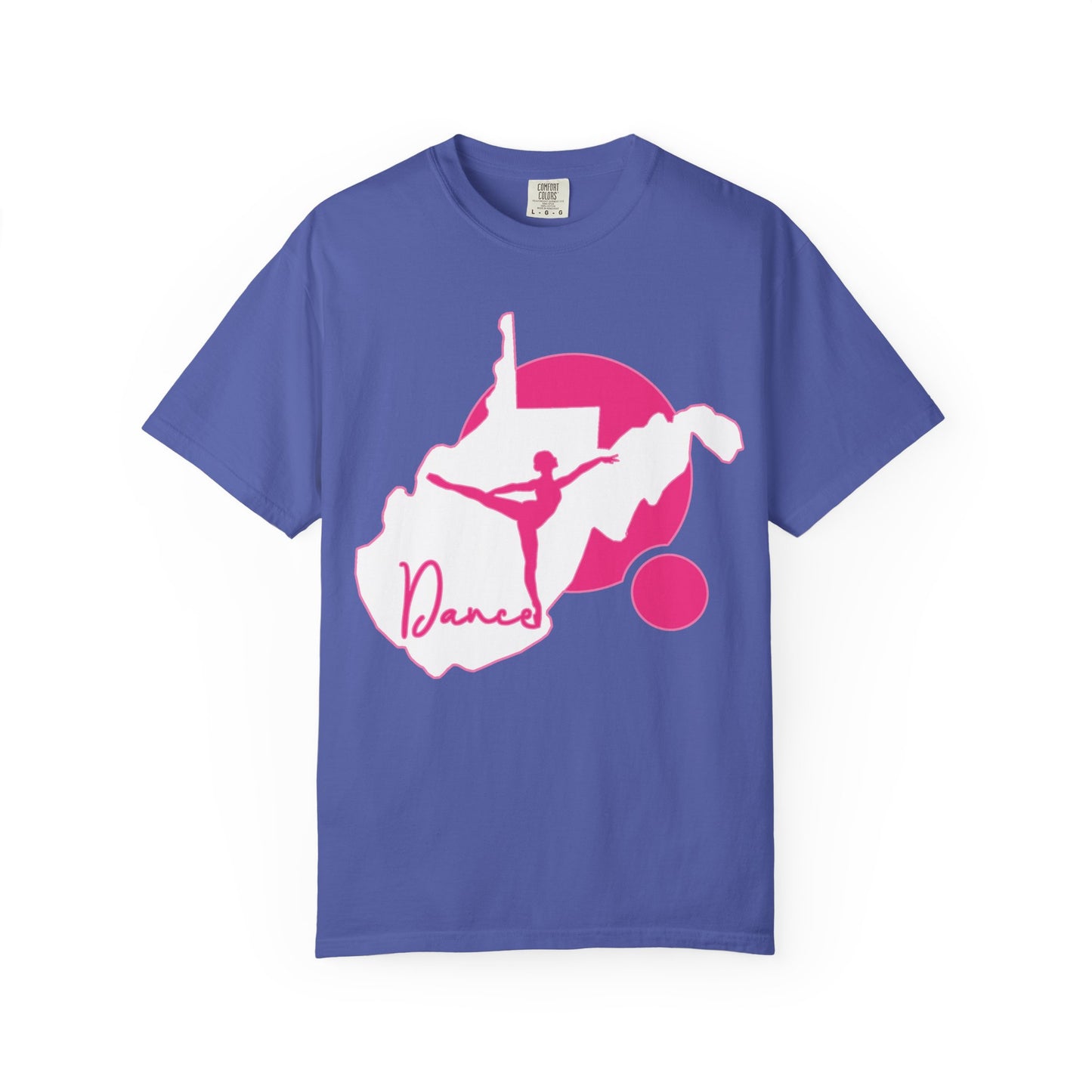 Garment-Dyed T-Shirt | Script Dance WV 01-Periwinkle-S-Nicodemus Studios