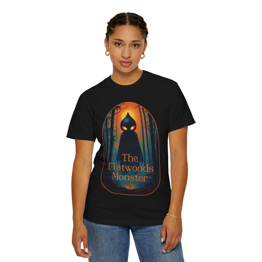 Garment-Dyed T-Shirt | Vintage The Flatwoods Monster-Black-S-Nicodemus Studios