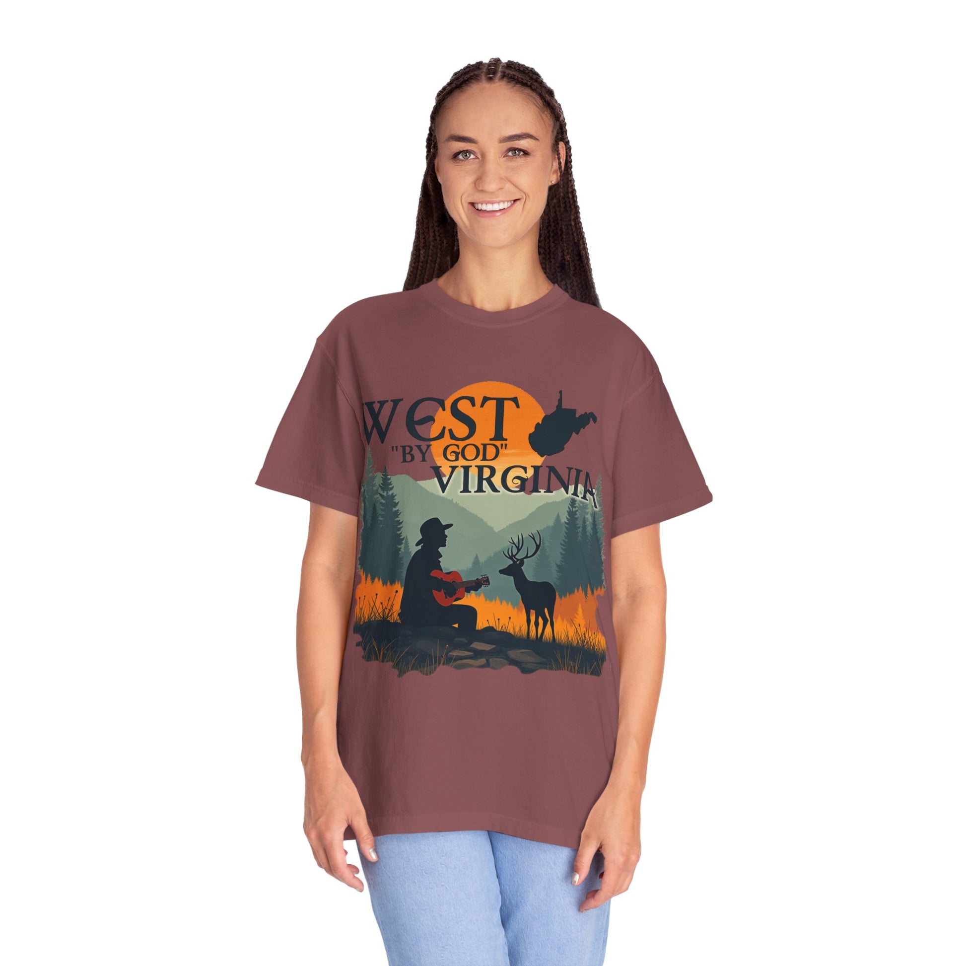 Garment-Dyed T-Shirt | West "By God" Virginia by Nicodemus Studios-Nicodemus Studios