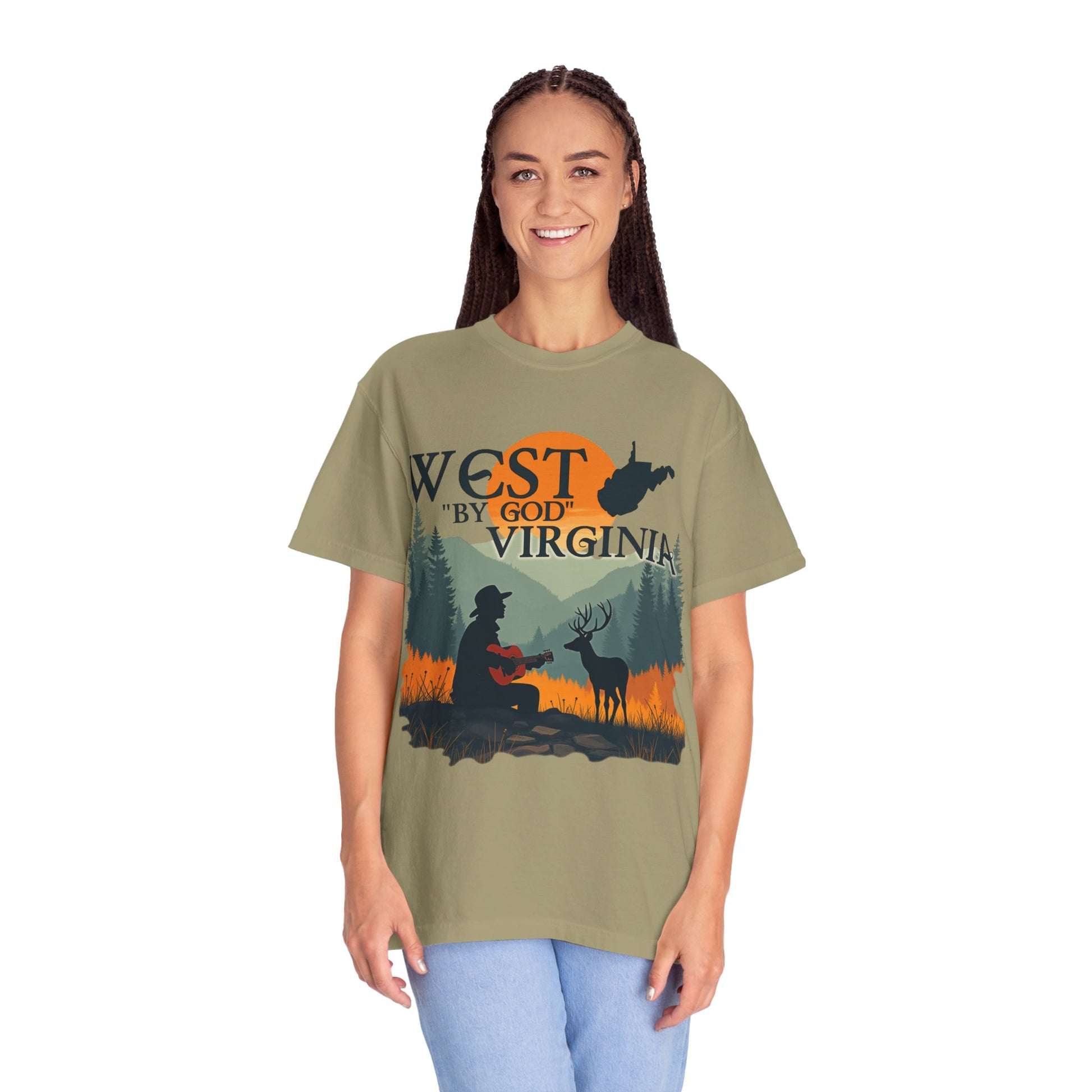 Garment-Dyed T-Shirt | West "By God" Virginia by Nicodemus Studios-Nicodemus Studios