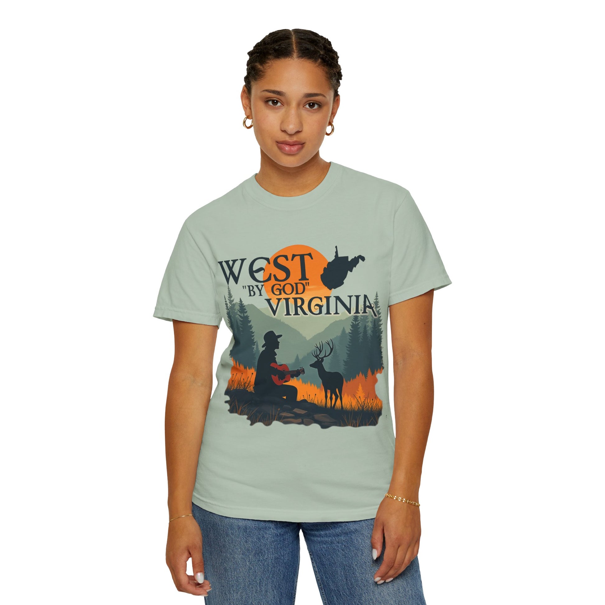 Garment-Dyed T-Shirt | West "By God" Virginia by Nicodemus Studios-Nicodemus Studios