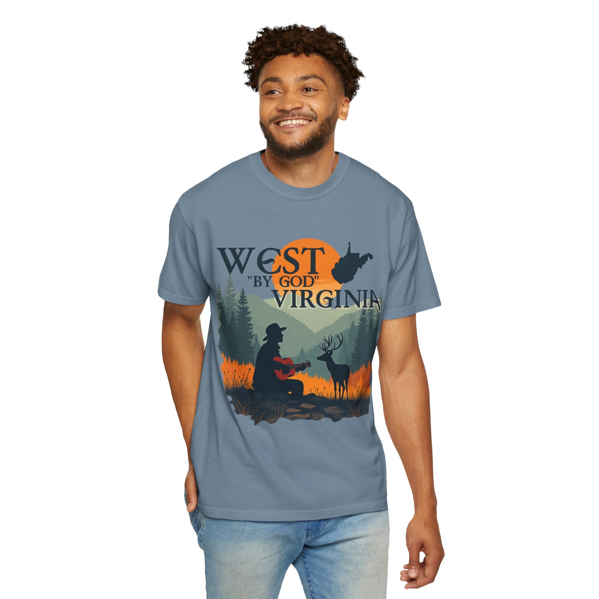 Garment-Dyed T-Shirt | West "By God" Virginia by Nicodemus Studios-Nicodemus Studios