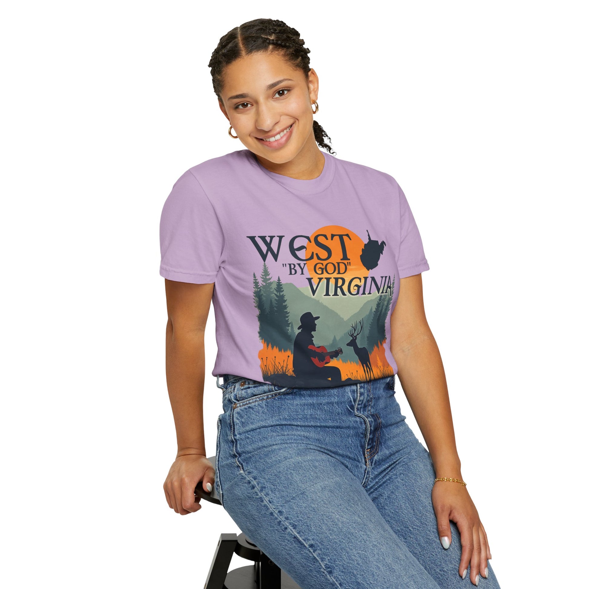 Garment-Dyed T-Shirt | West "By God" Virginia by Nicodemus Studios-Nicodemus Studios