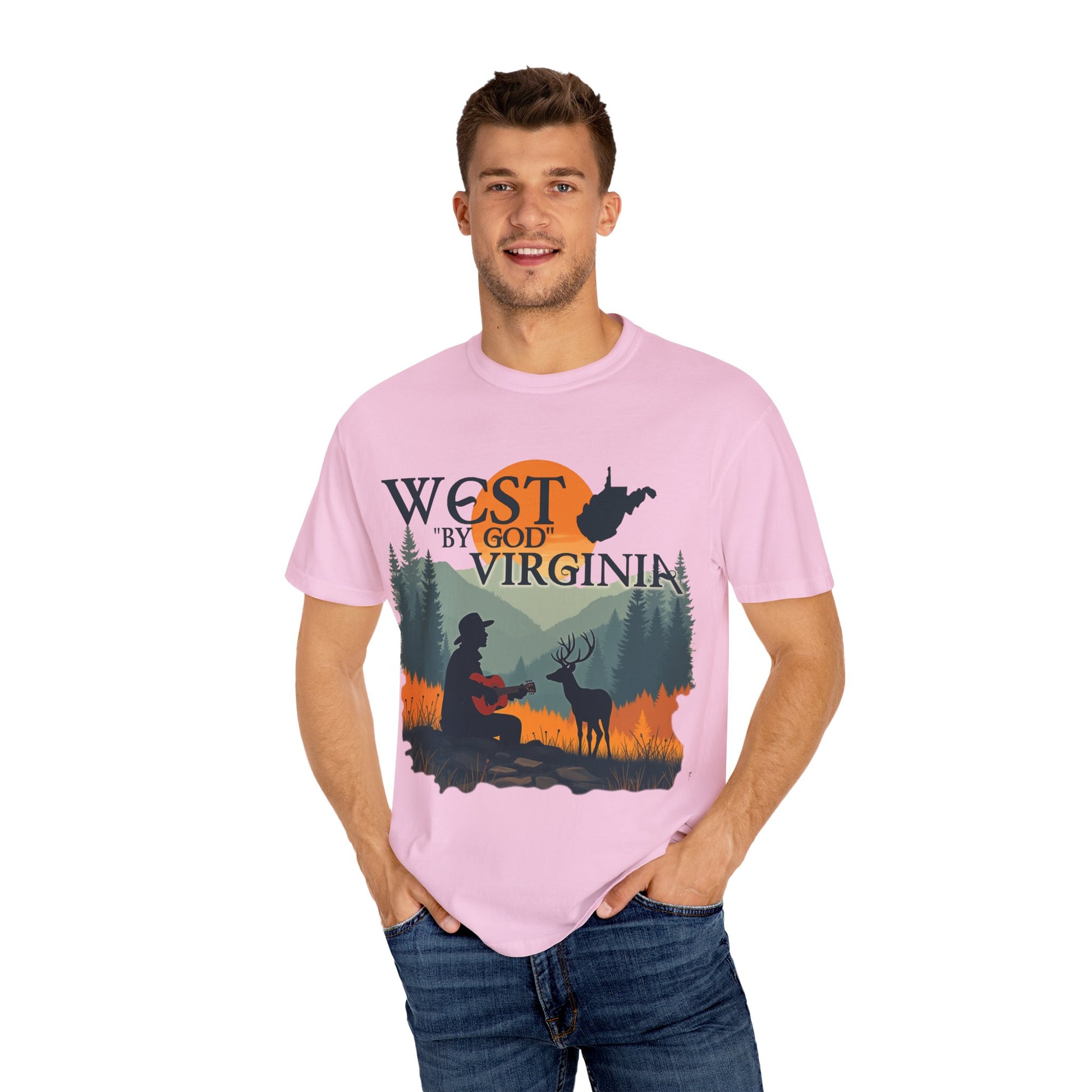 Garment-Dyed T-Shirt | West "By God" Virginia by Nicodemus Studios-Nicodemus Studios