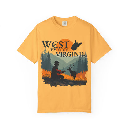Garment-Dyed T-Shirt | West "By God" Virginia by Nicodemus Studios-Citrus-S-Nicodemus Studios