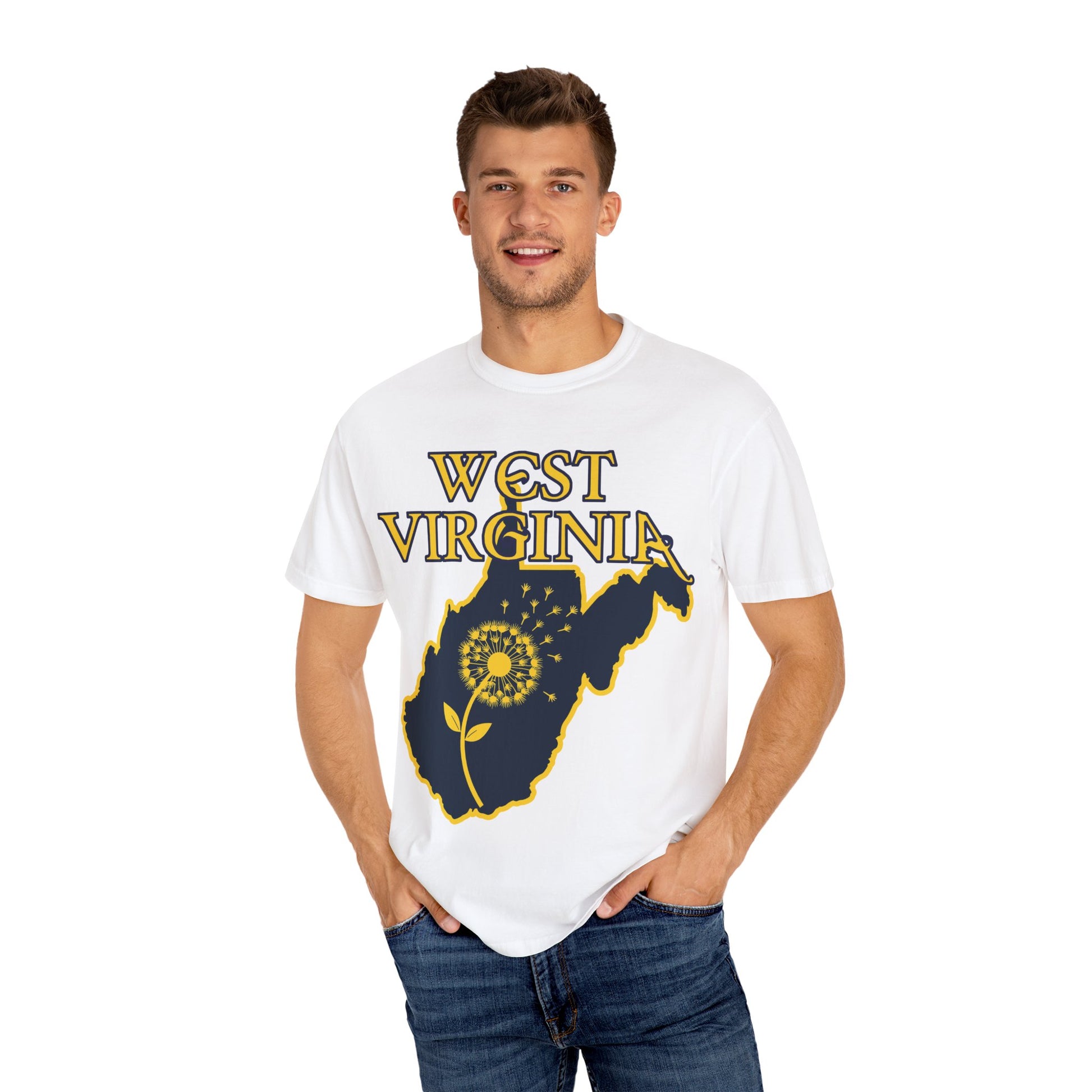 Garment-Dyed T-Shirt | West Virginia Dandelion Design-Nicodemus Studios