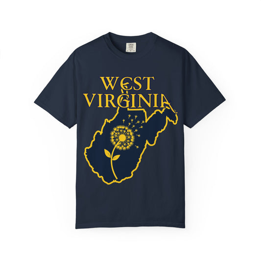 Garment-Dyed T-Shirt | West Virginia Dandelion Design-Nicodemus Studios