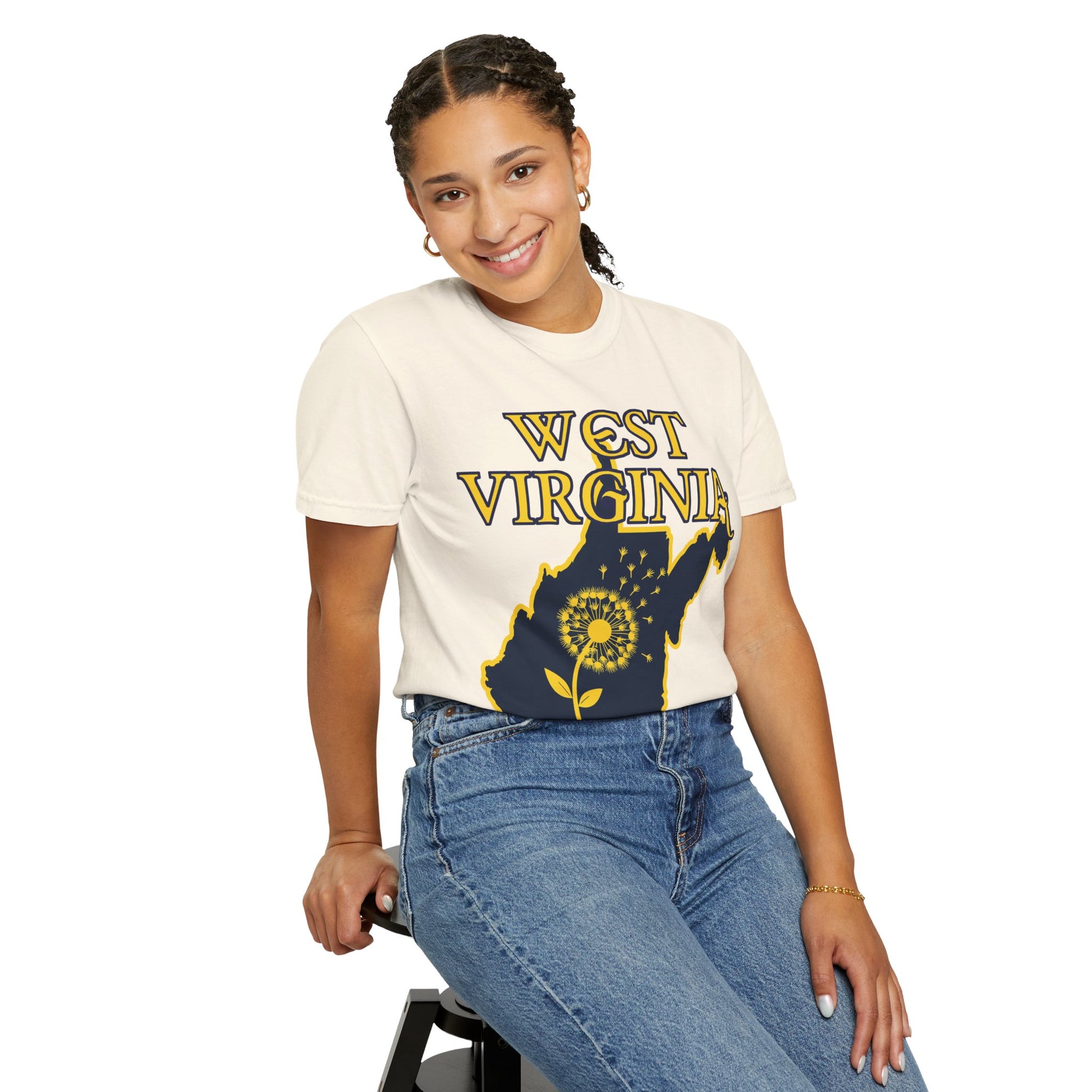 Garment-Dyed T-Shirt | West Virginia Dandelion Design-Nicodemus Studios