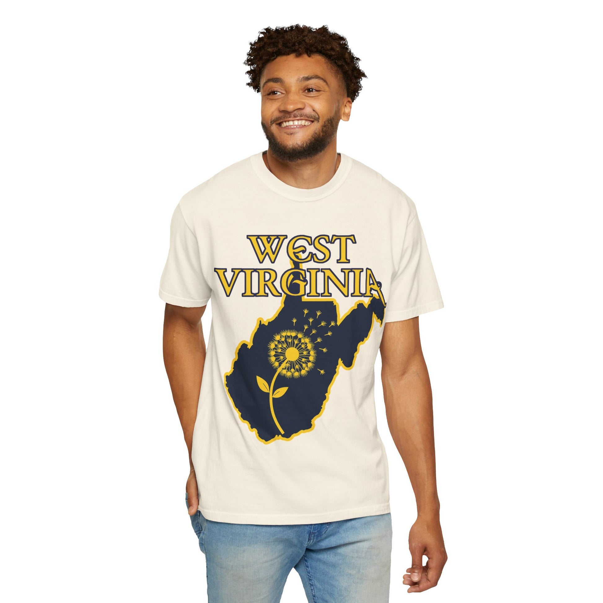 Garment-Dyed T-Shirt | West Virginia Dandelion Design-Nicodemus Studios