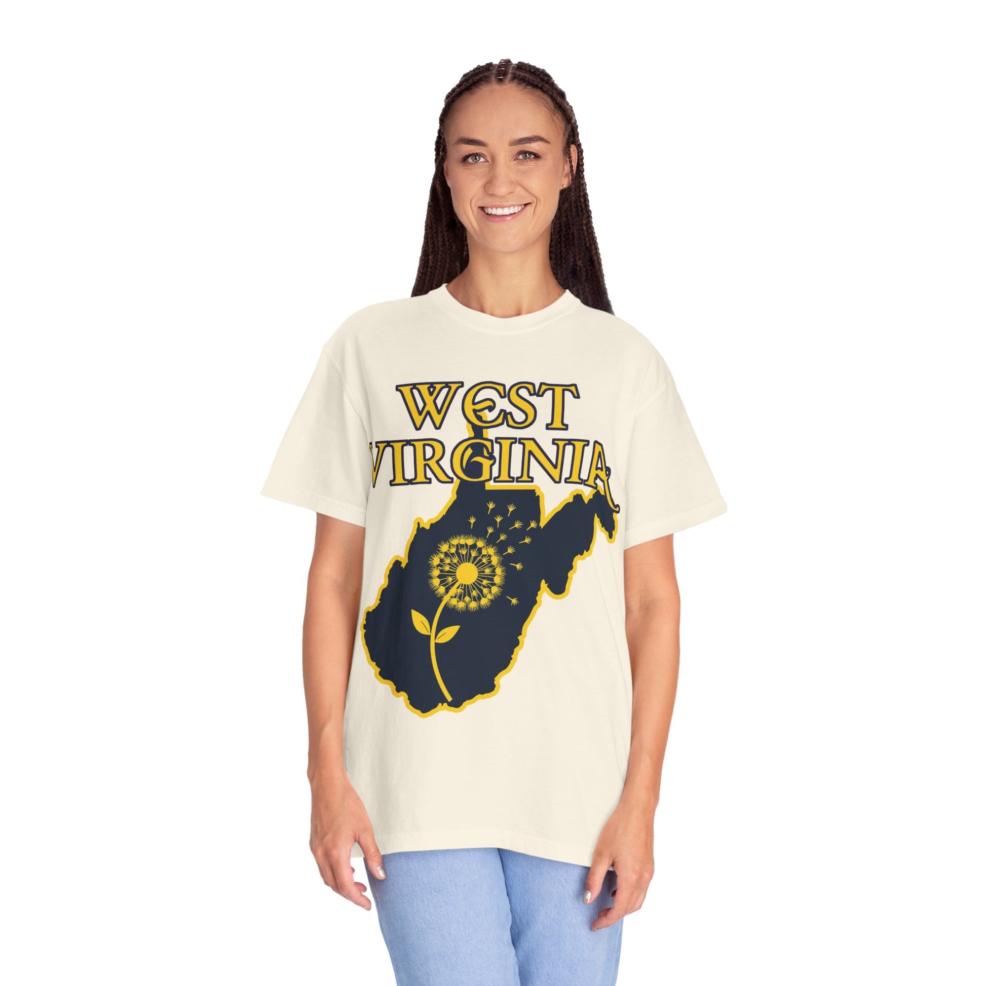 Garment-Dyed T-Shirt | West Virginia Dandelion Design-Nicodemus Studios