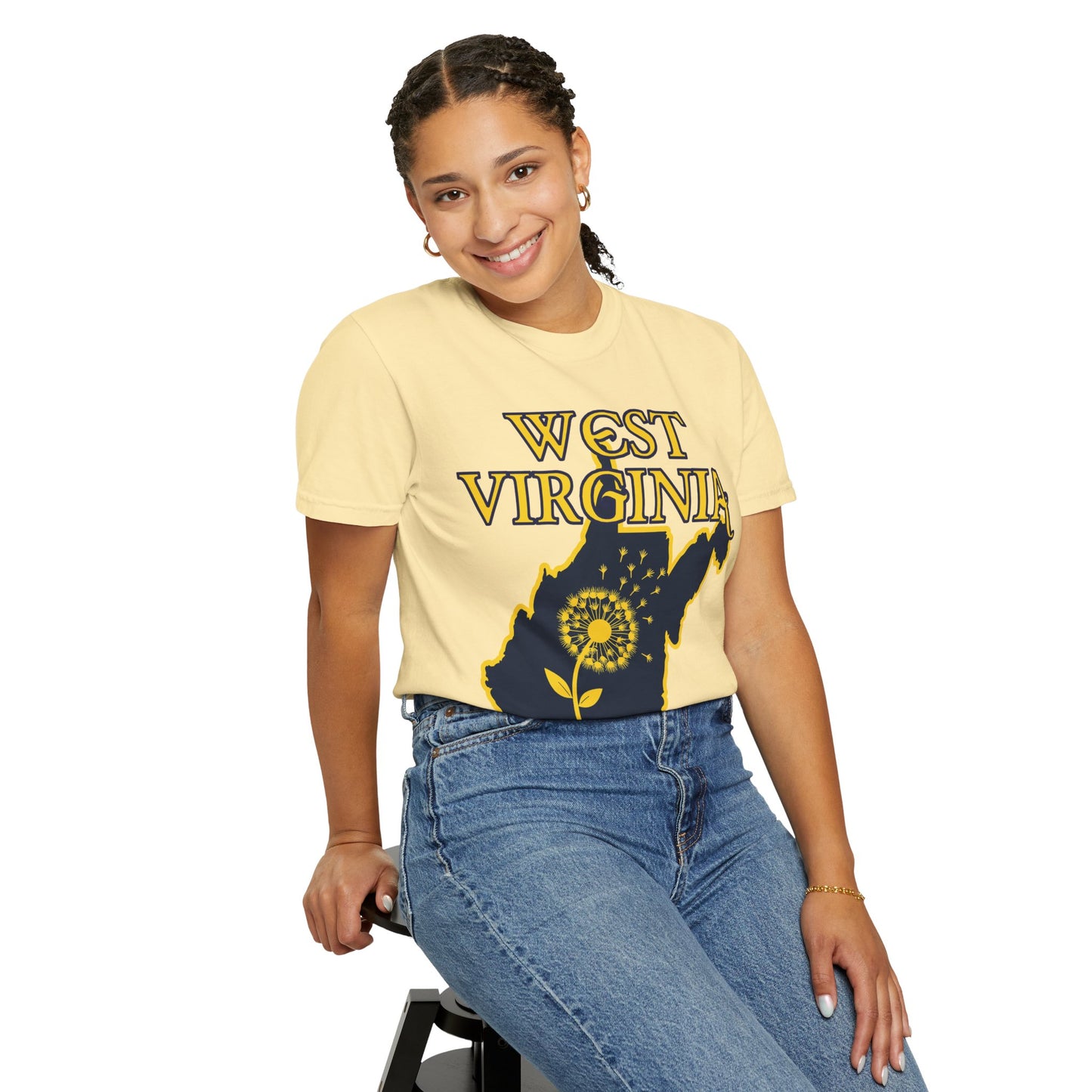 Garment-Dyed T-Shirt | West Virginia Dandelion Design-Nicodemus Studios