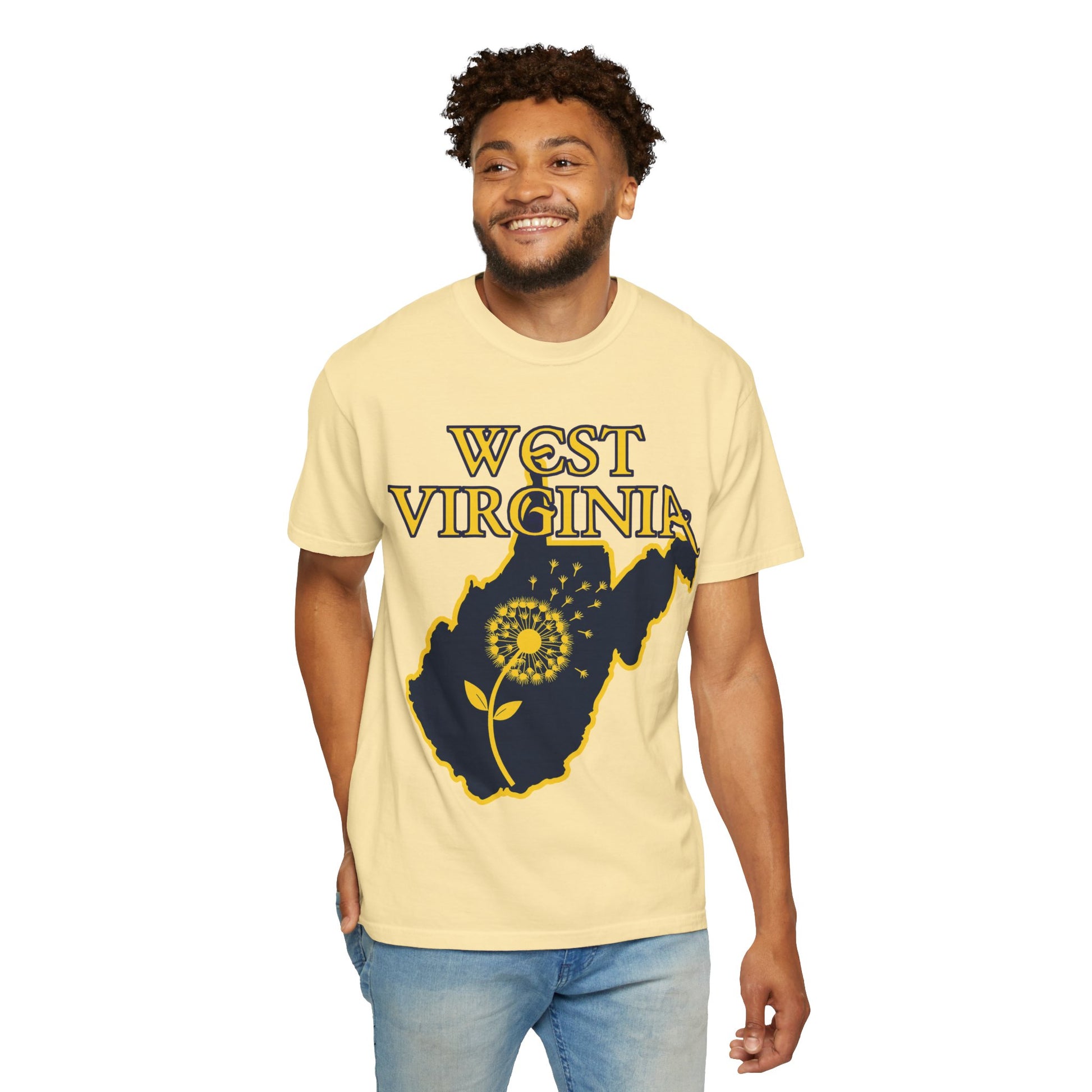 Garment-Dyed T-Shirt | West Virginia Dandelion Design-Nicodemus Studios