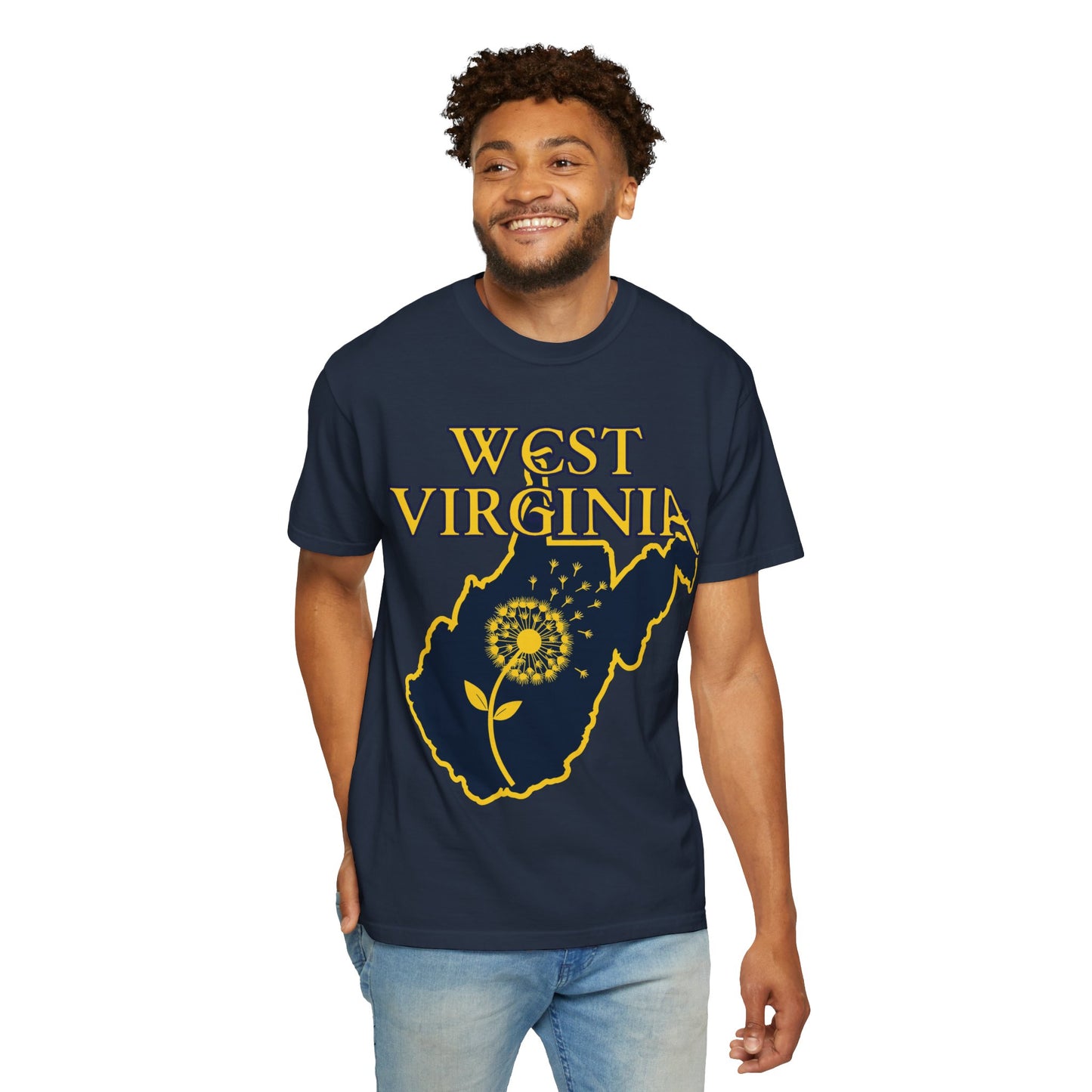 Garment-Dyed T-Shirt | West Virginia Dandelion Design-Nicodemus Studios
