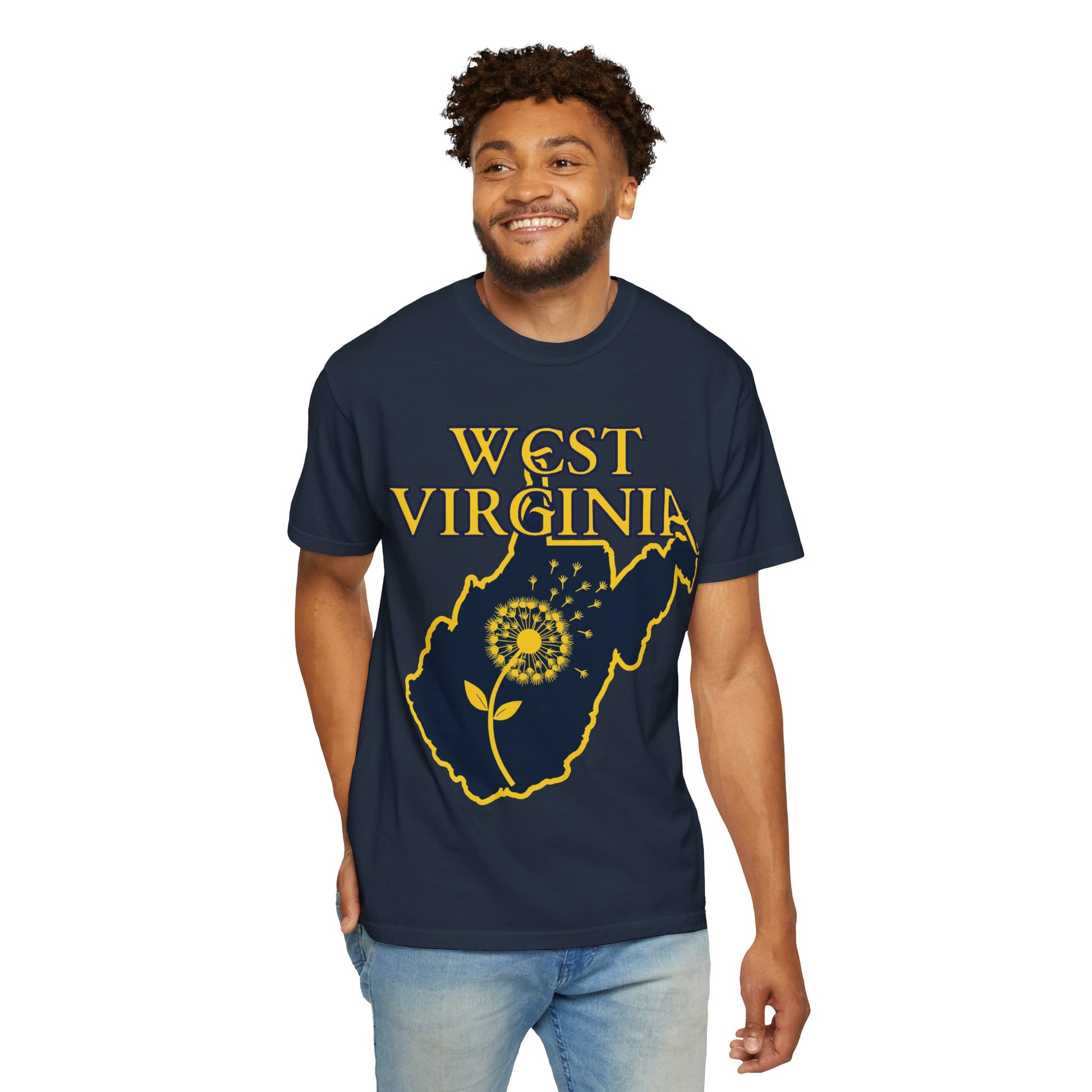 Garment-Dyed T-Shirt | West Virginia Dandelion Design-Nicodemus Studios