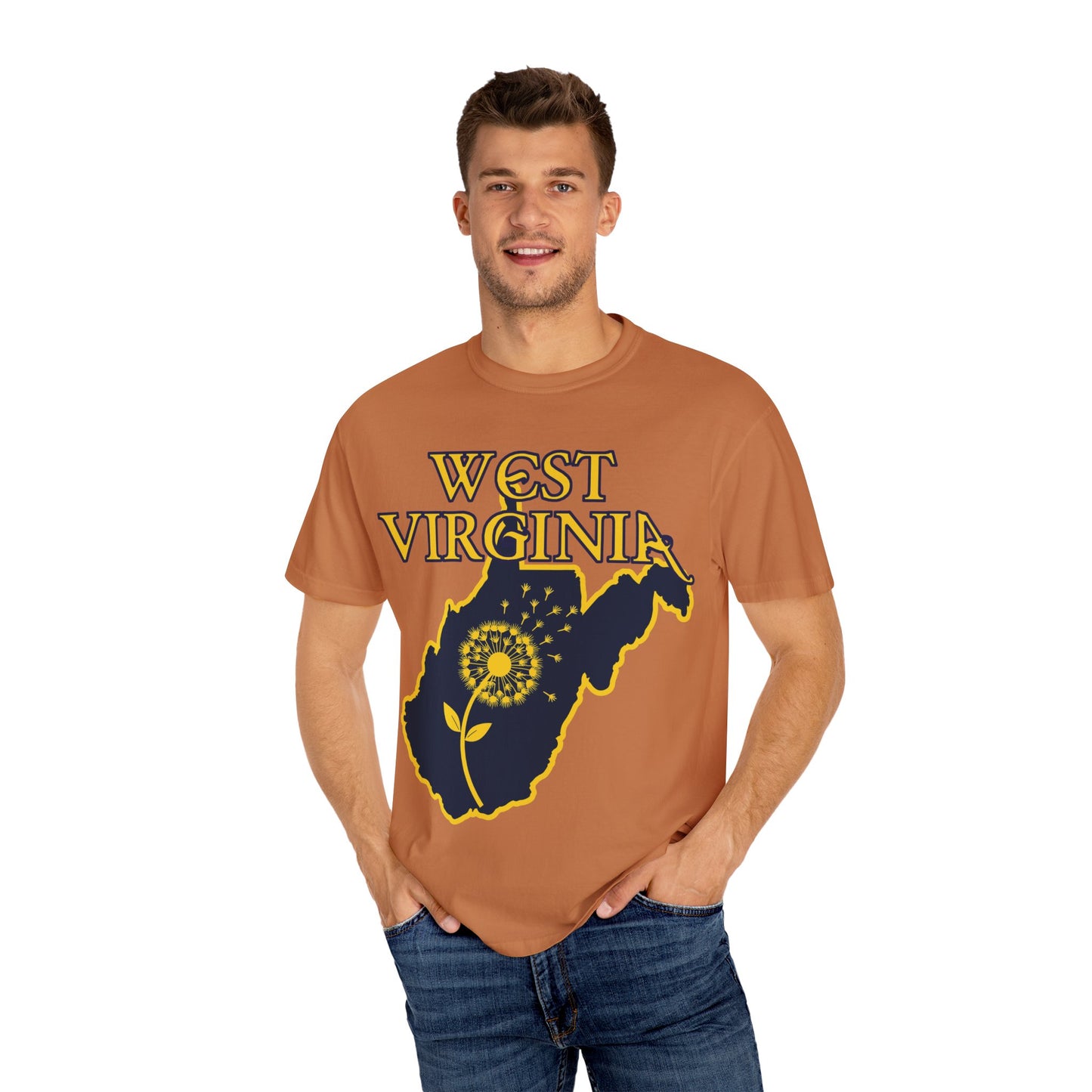 Garment-Dyed T-Shirt | West Virginia Dandelion Design-Nicodemus Studios