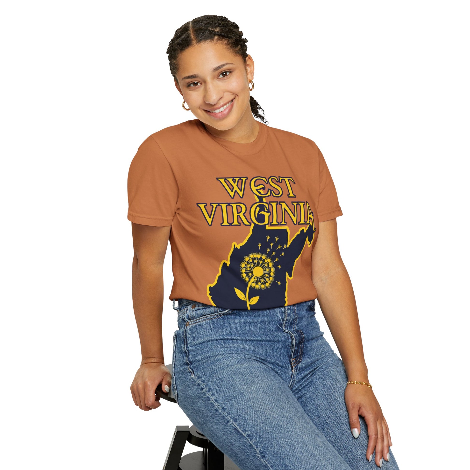 Garment-Dyed T-Shirt | West Virginia Dandelion Design-Nicodemus Studios