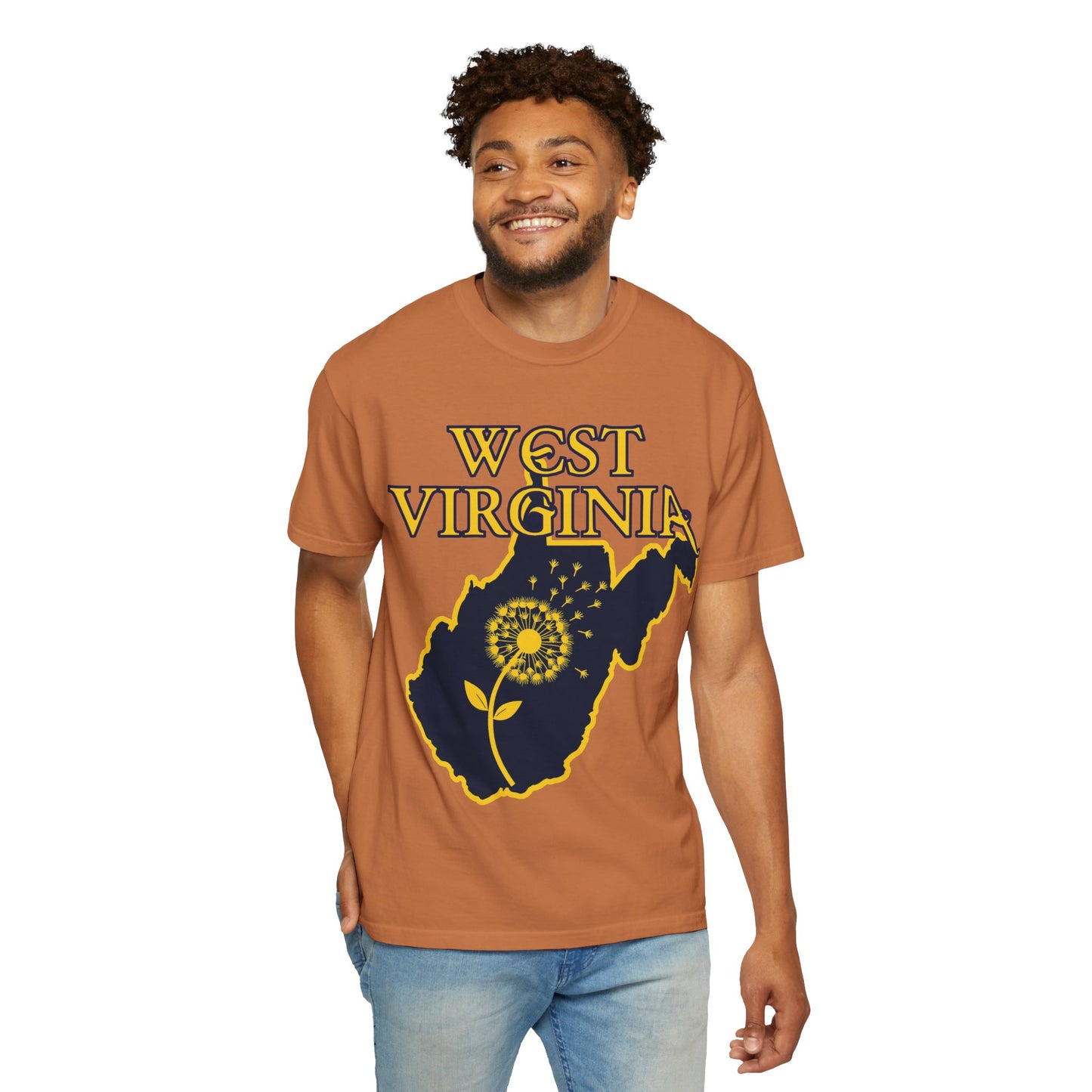 Garment-Dyed T-Shirt | West Virginia Dandelion Design-Nicodemus Studios