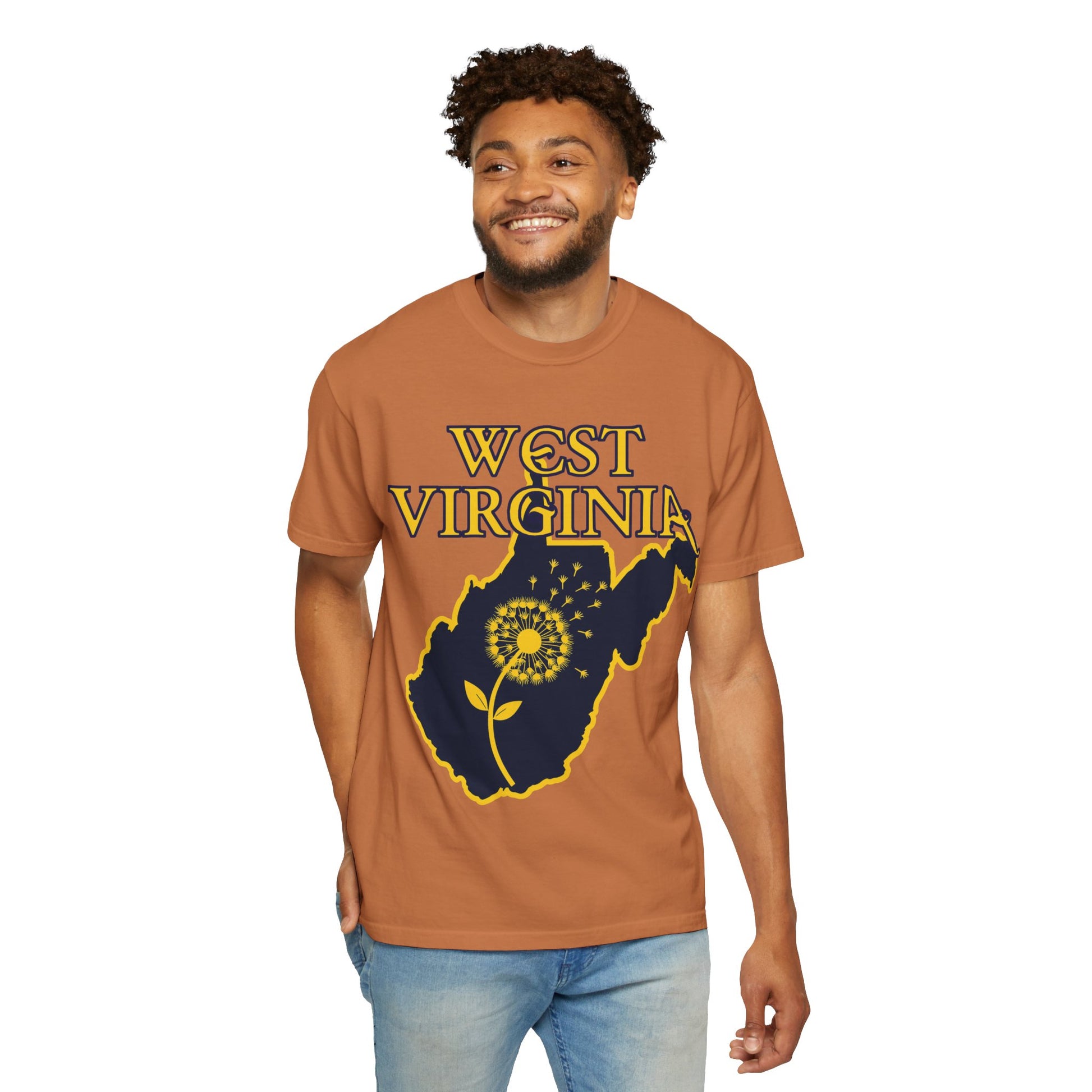 Garment-Dyed T-Shirt | West Virginia Dandelion Design-Nicodemus Studios