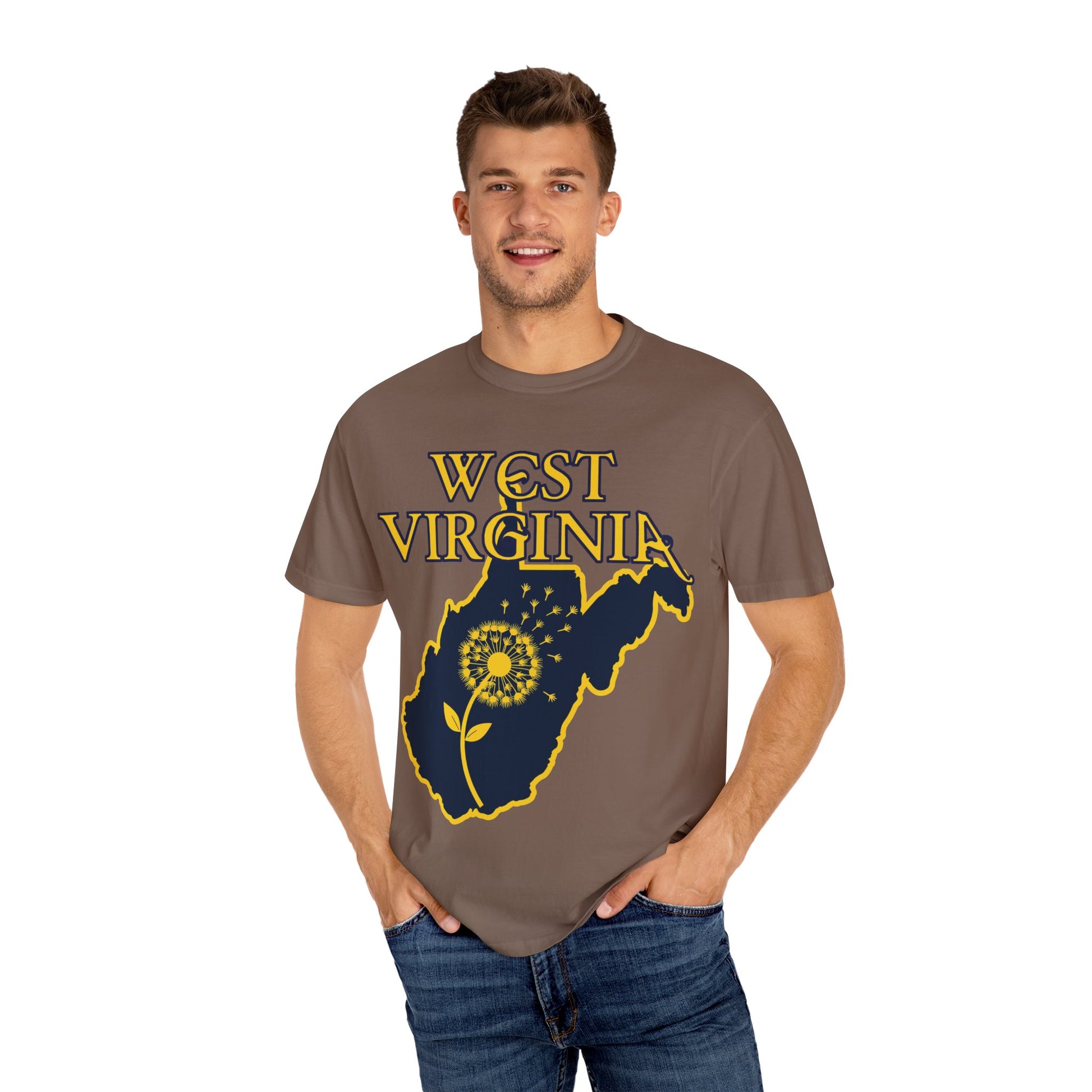 Garment-Dyed T-Shirt | West Virginia Dandelion Design-Nicodemus Studios