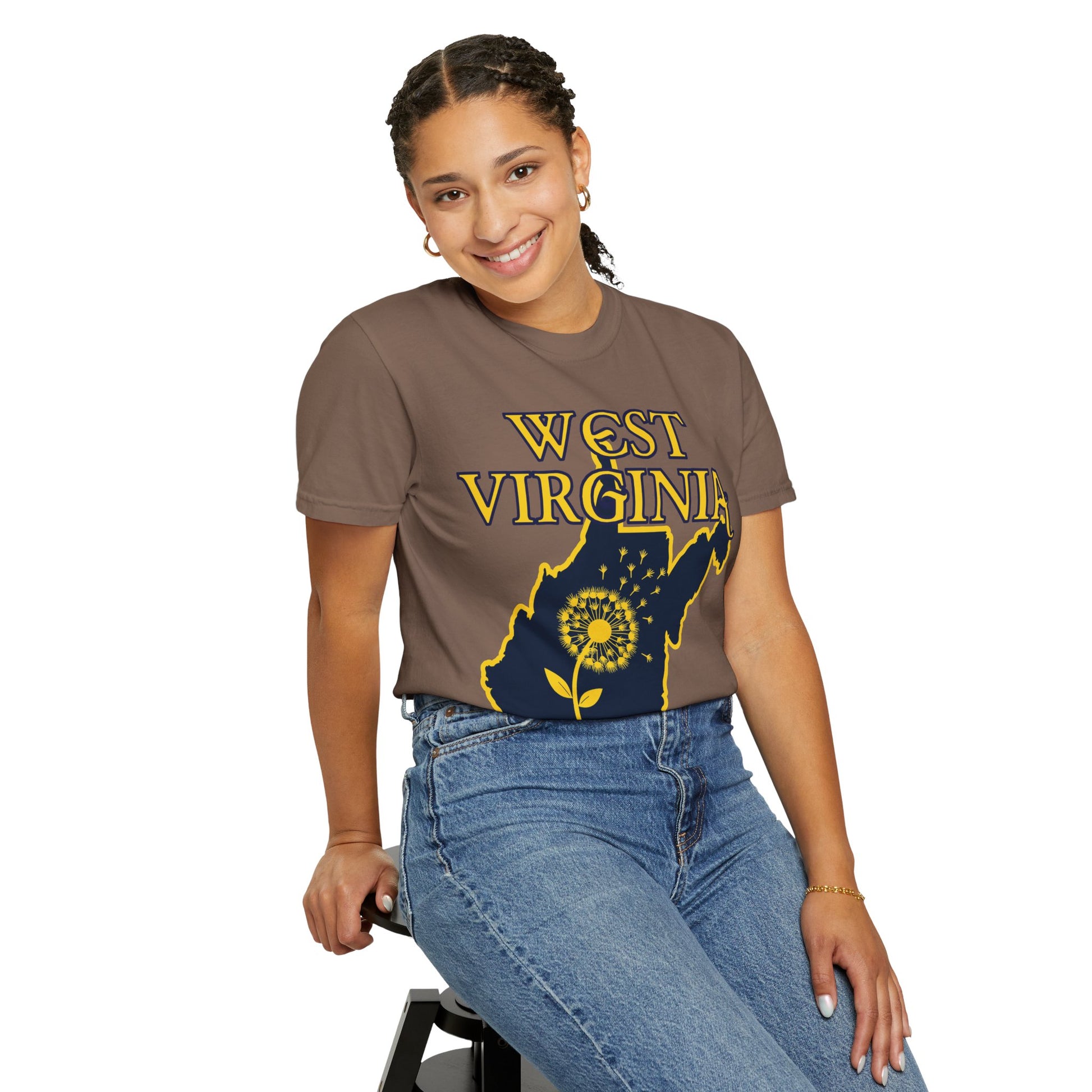 Garment-Dyed T-Shirt | West Virginia Dandelion Design-Nicodemus Studios