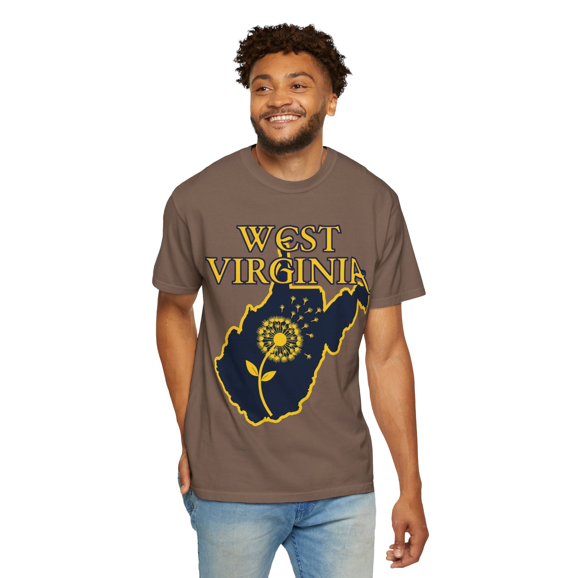 Garment-Dyed T-Shirt | West Virginia Dandelion Design-Nicodemus Studios
