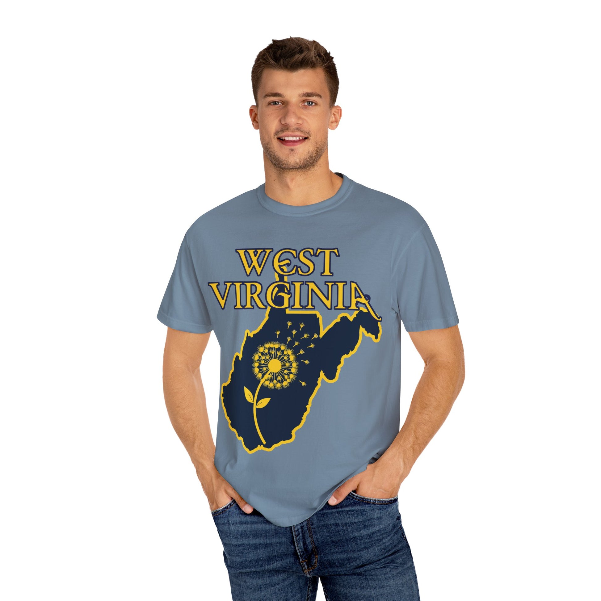 Garment-Dyed T-Shirt | West Virginia Dandelion Design-Nicodemus Studios