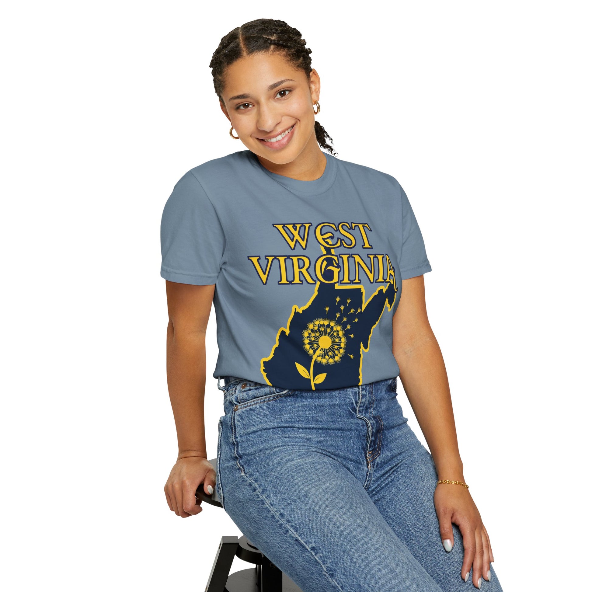 Garment-Dyed T-Shirt | West Virginia Dandelion Design-Nicodemus Studios