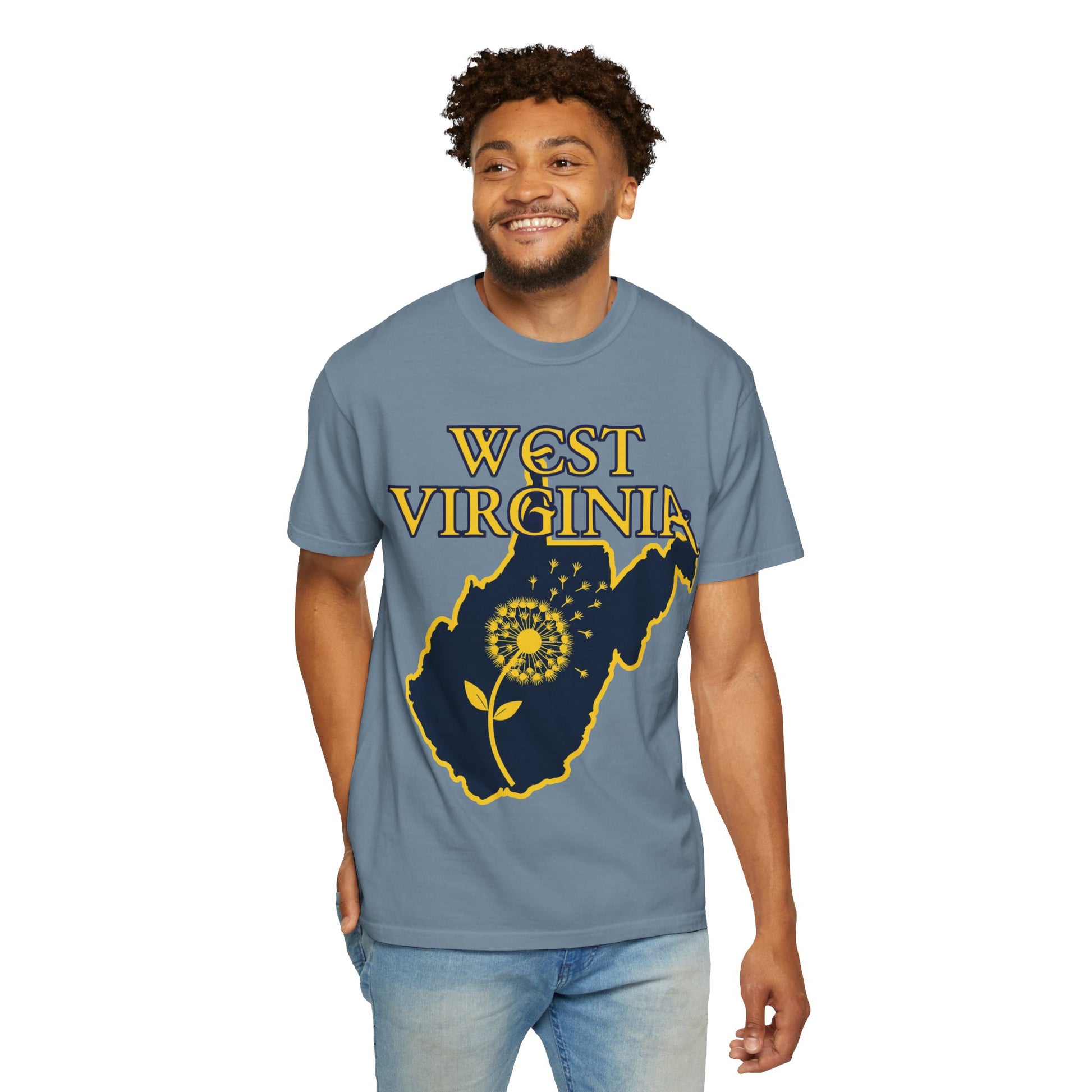 Garment-Dyed T-Shirt | West Virginia Dandelion Design-Nicodemus Studios