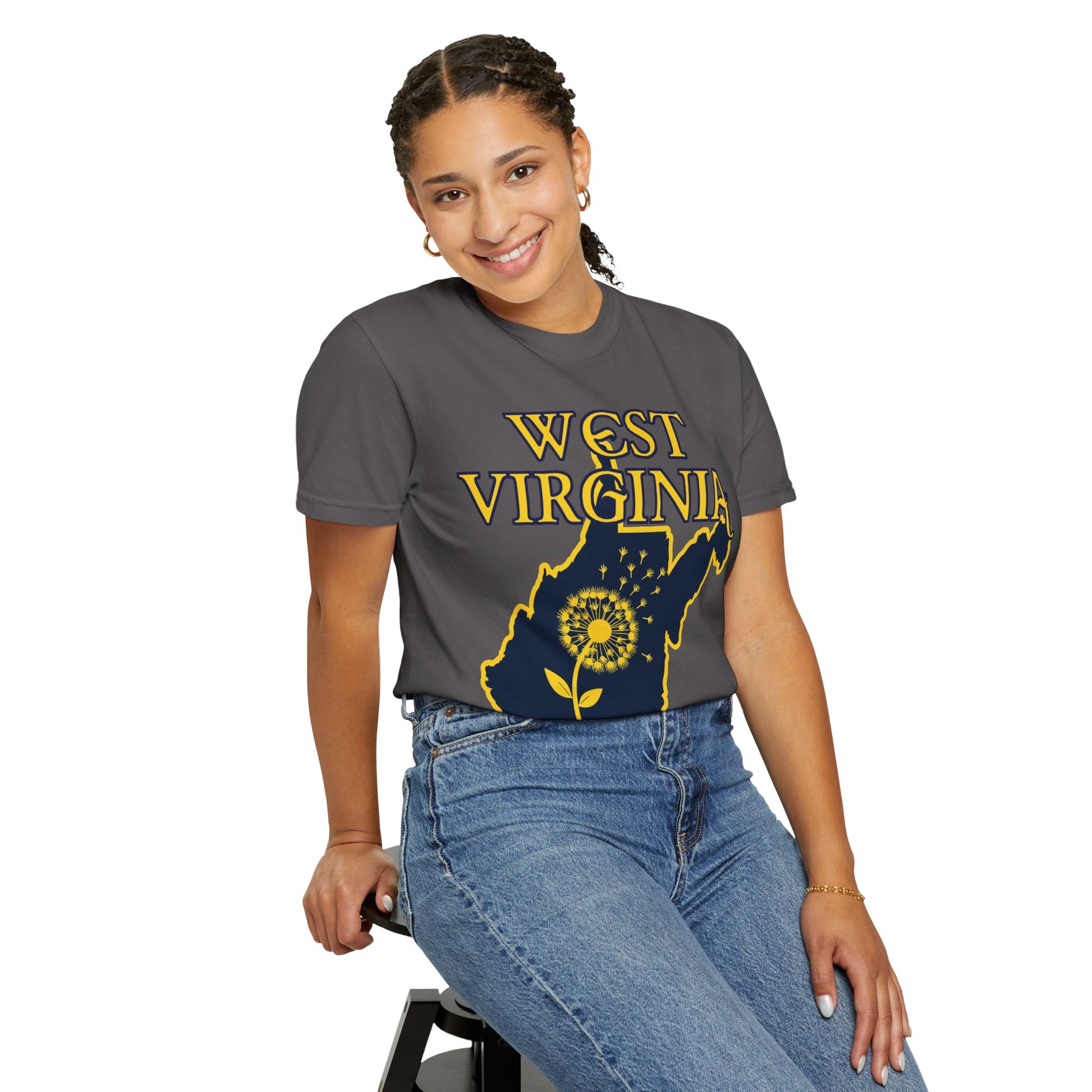 Garment-Dyed T-Shirt | West Virginia Dandelion Design-Nicodemus Studios