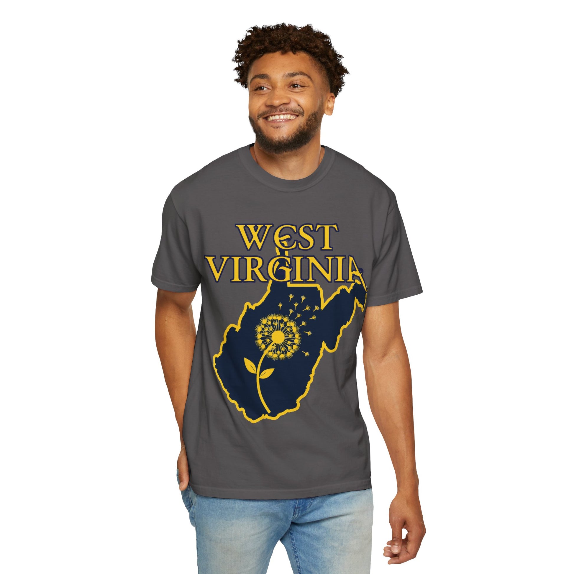 Garment-Dyed T-Shirt | West Virginia Dandelion Design-Nicodemus Studios