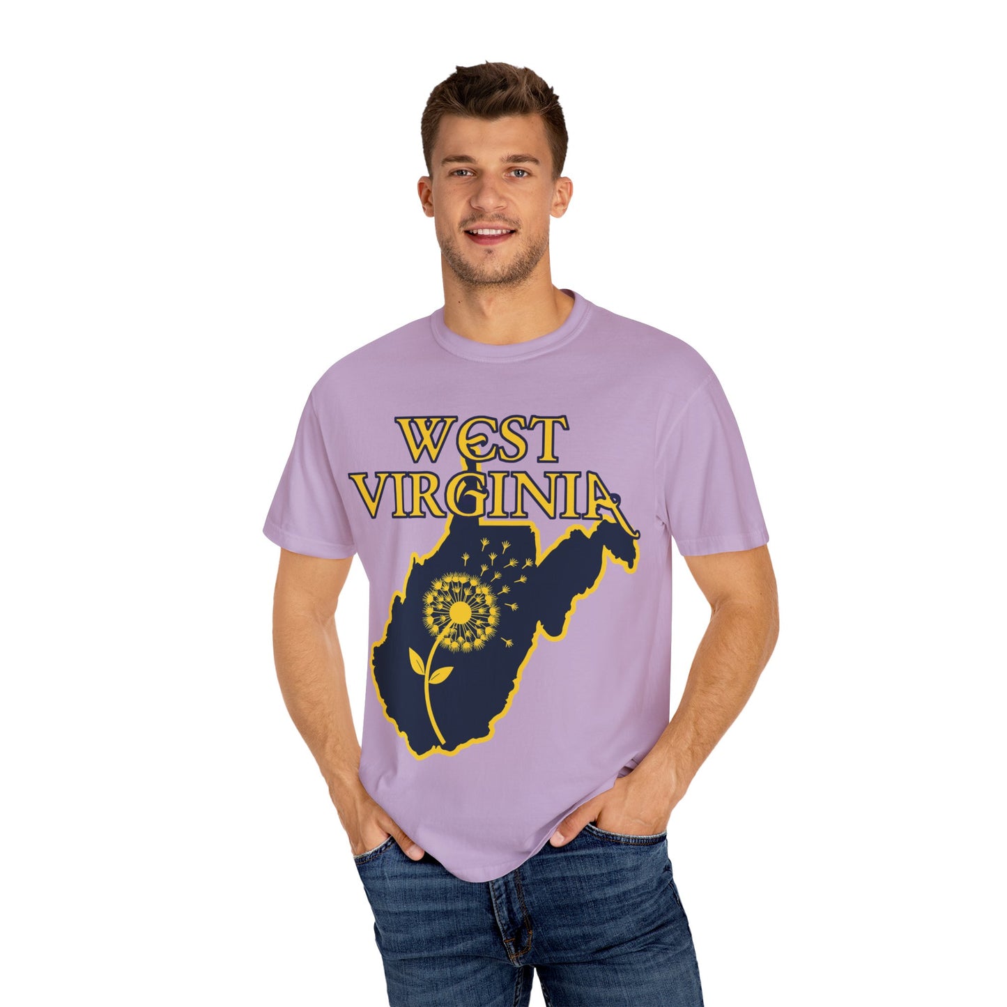 Garment-Dyed T-Shirt | West Virginia Dandelion Design-Nicodemus Studios