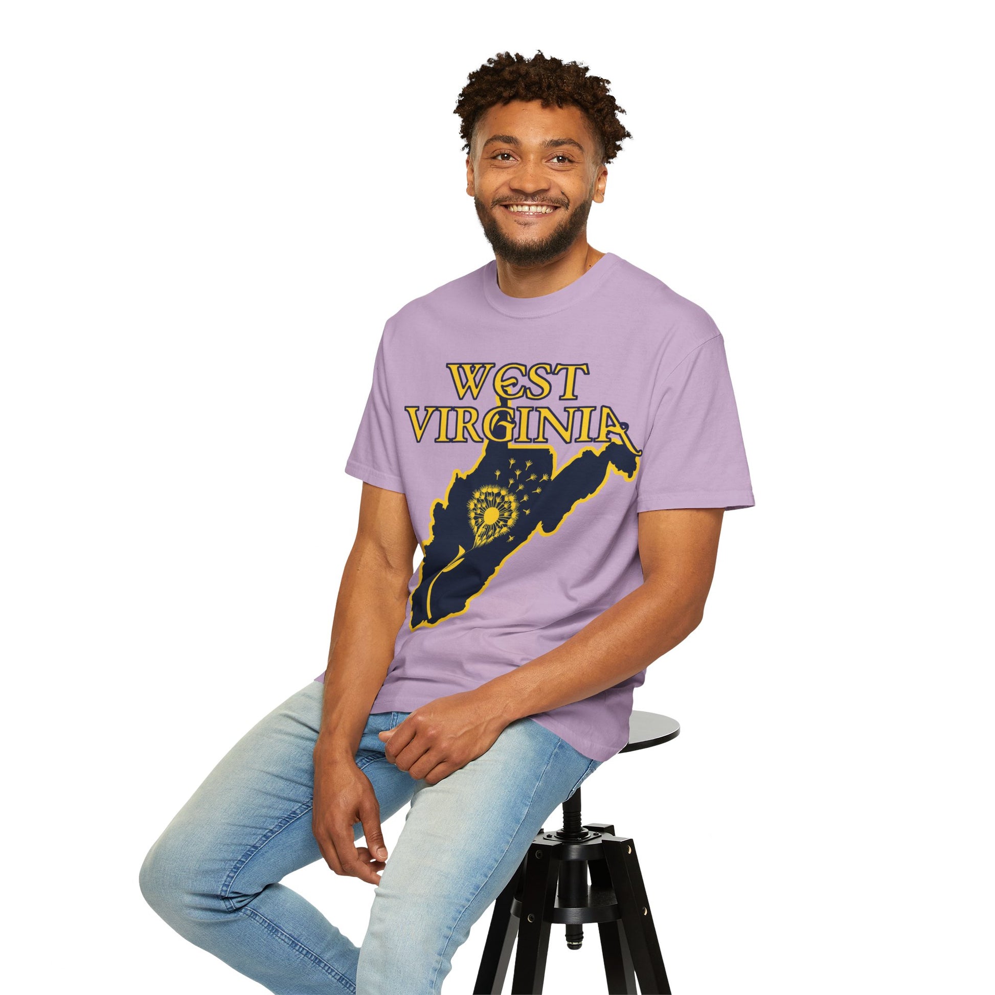 Garment-Dyed T-Shirt | West Virginia Dandelion Design-Nicodemus Studios