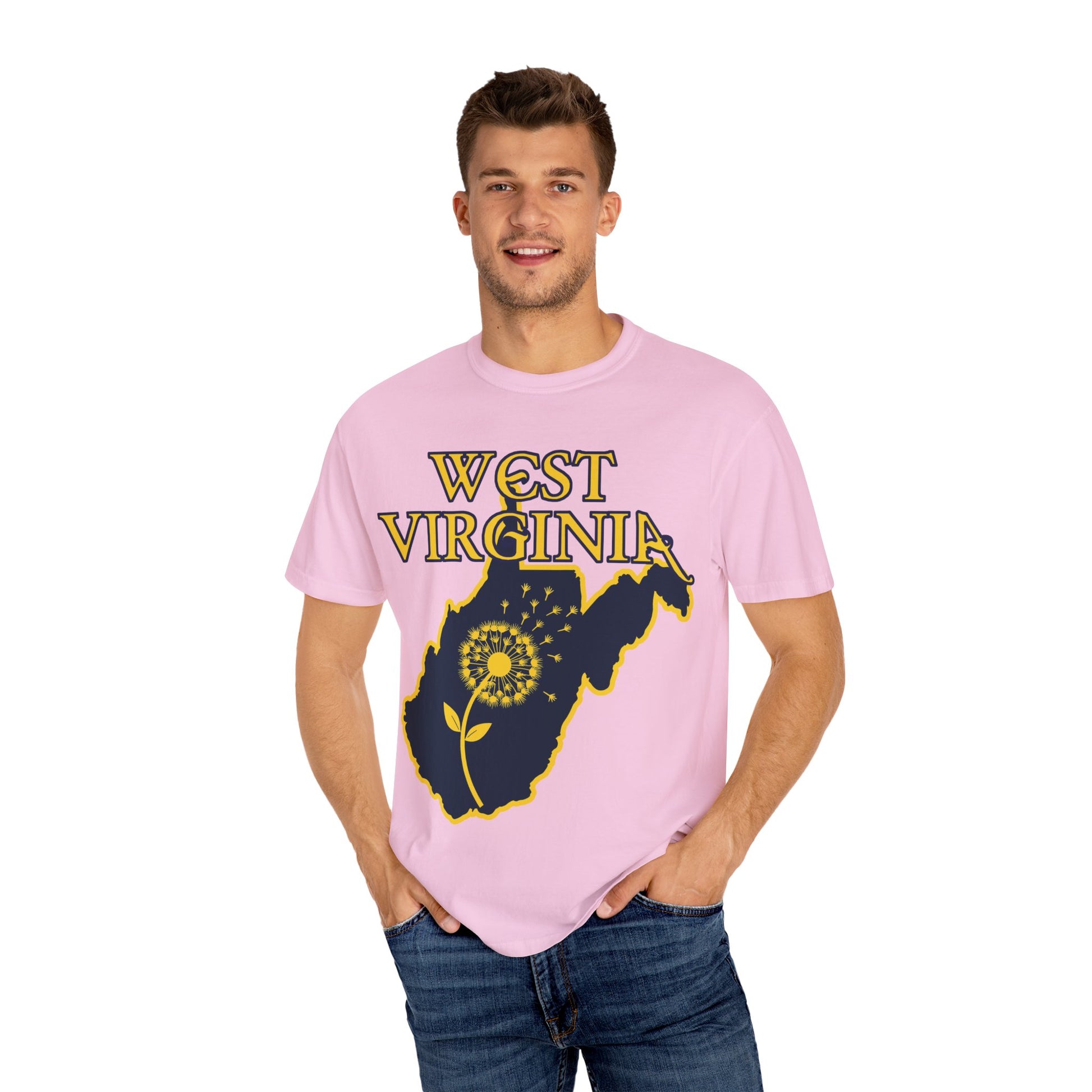 Garment-Dyed T-Shirt | West Virginia Dandelion Design-Nicodemus Studios