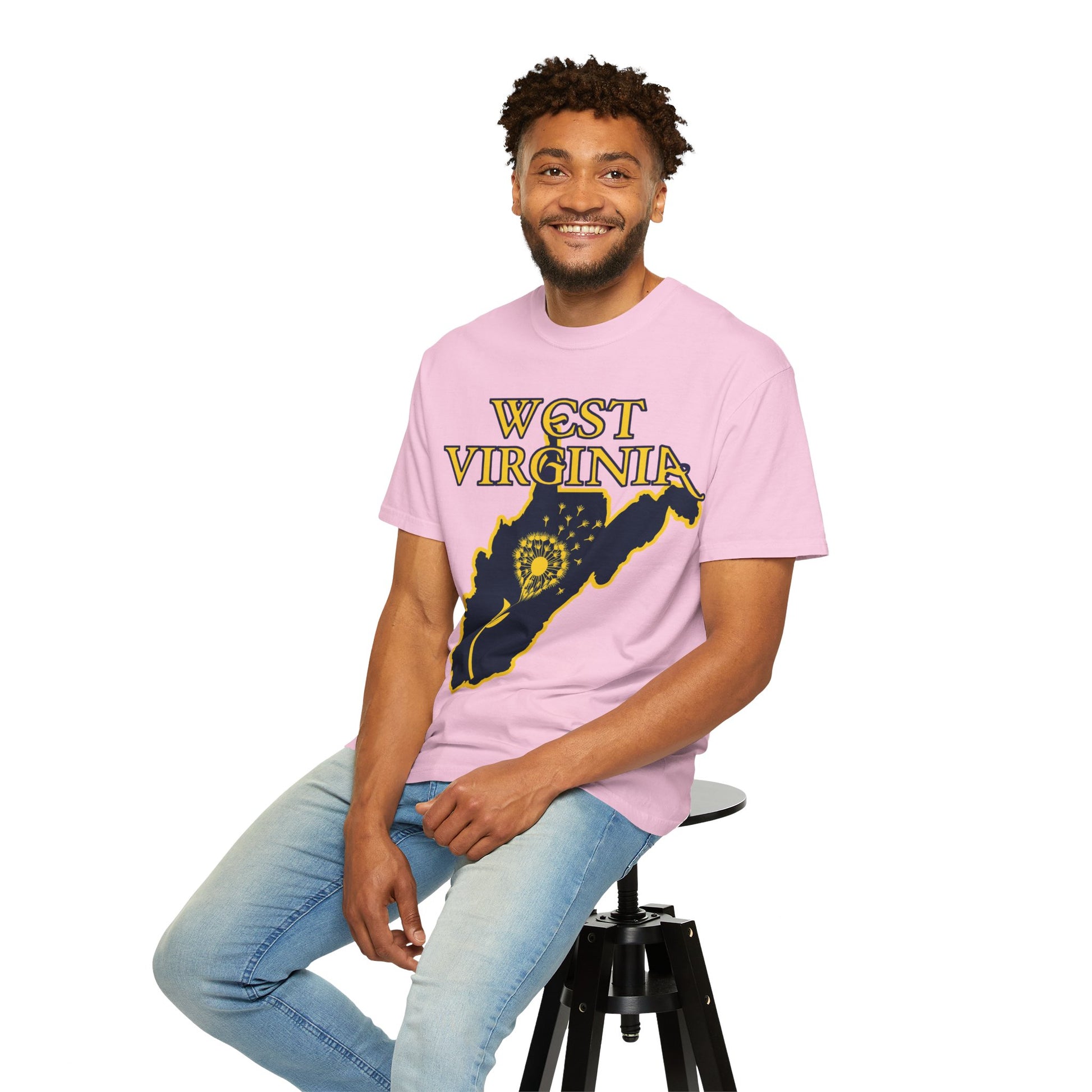 Garment-Dyed T-Shirt | West Virginia Dandelion Design-Nicodemus Studios