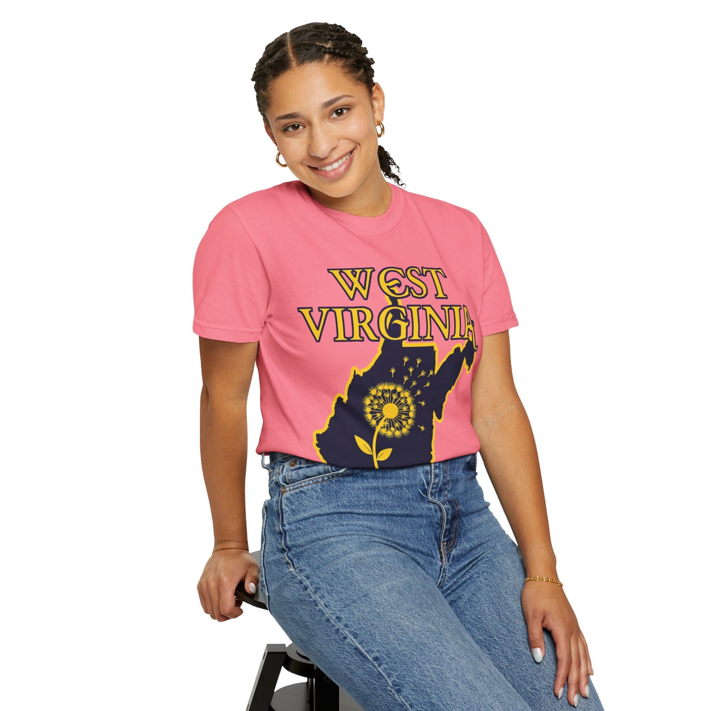 Garment-Dyed T-Shirt | West Virginia Dandelion Design-Nicodemus Studios