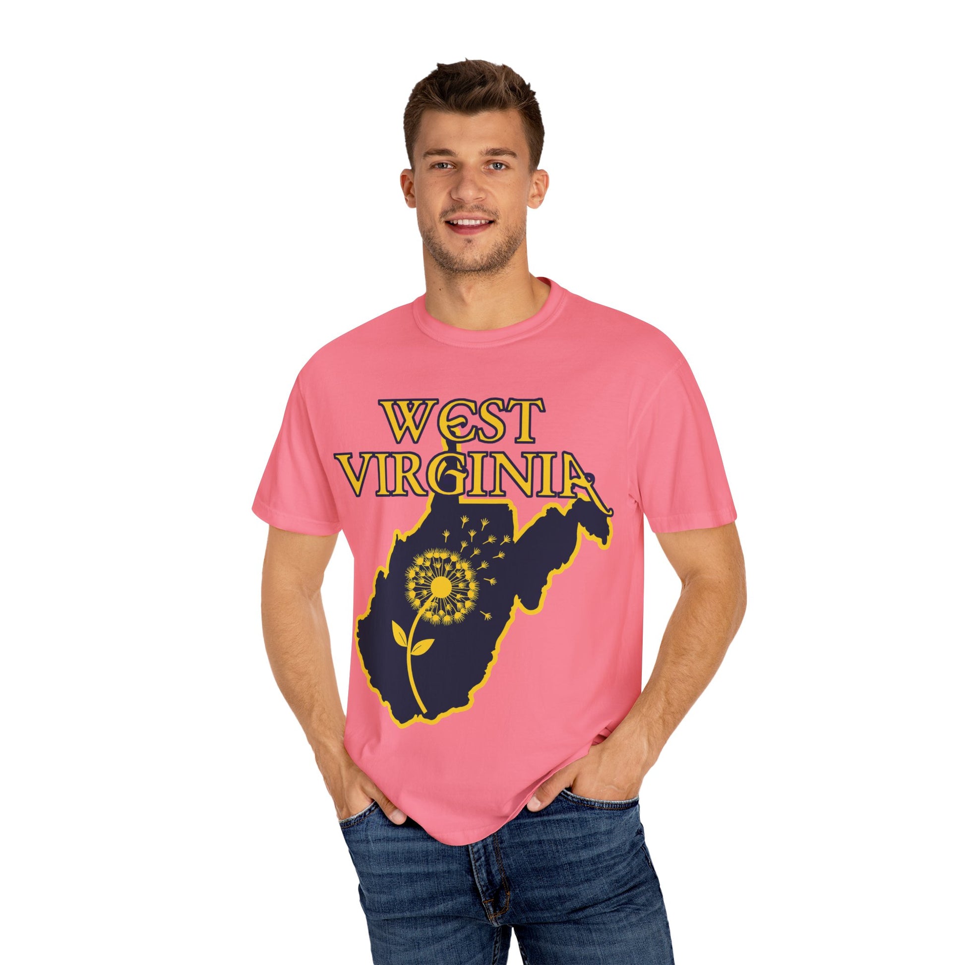 Garment-Dyed T-Shirt | West Virginia Dandelion Design-Nicodemus Studios