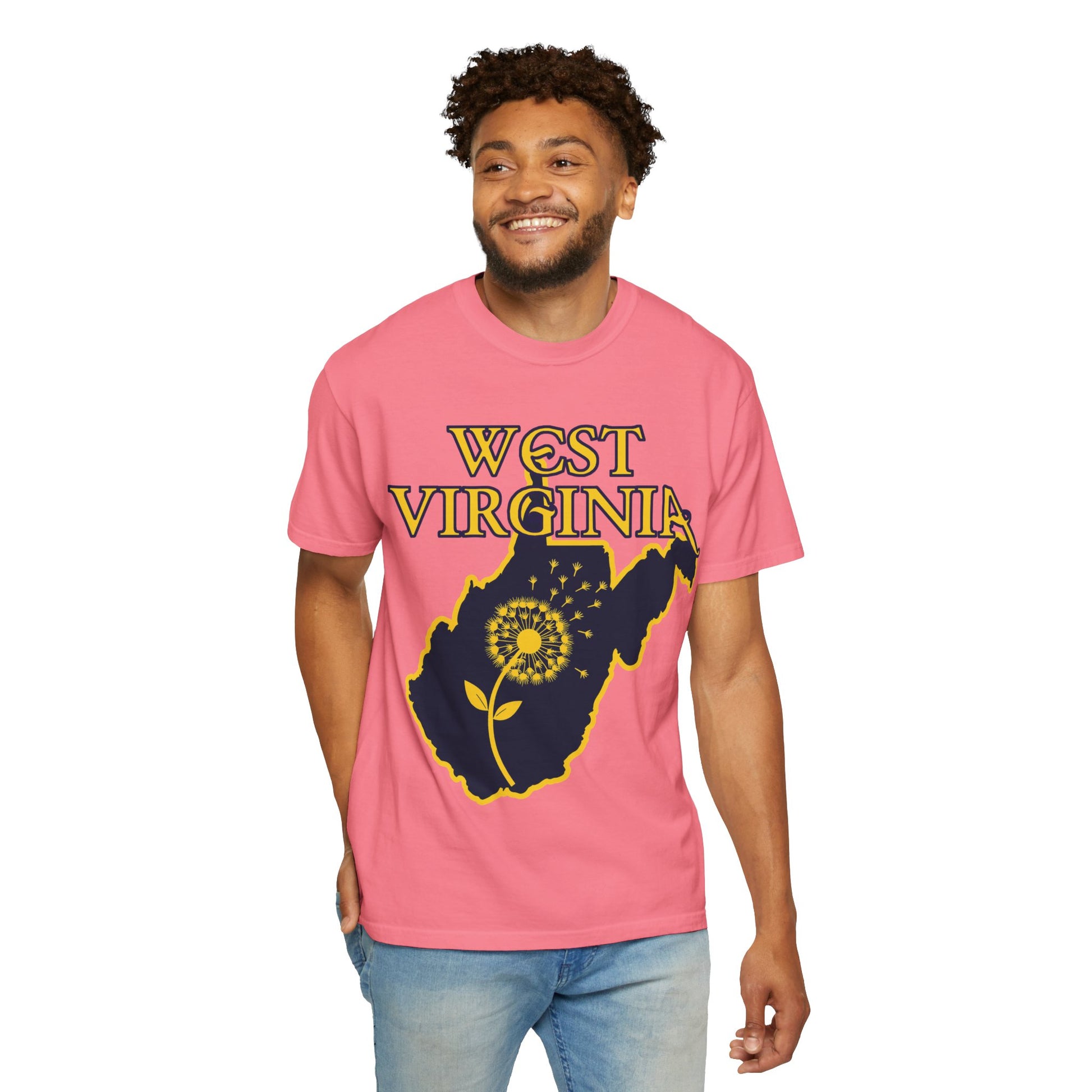 Garment-Dyed T-Shirt | West Virginia Dandelion Design-Nicodemus Studios