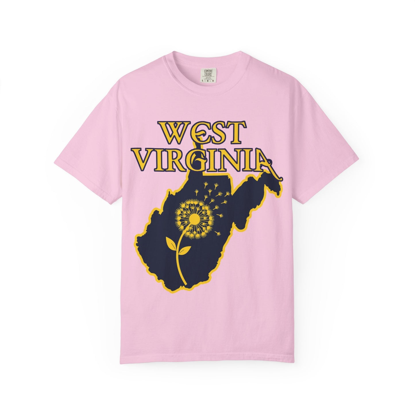 Garment-Dyed T-Shirt | West Virginia Dandelion Design-Blossom-S-Nicodemus Studios