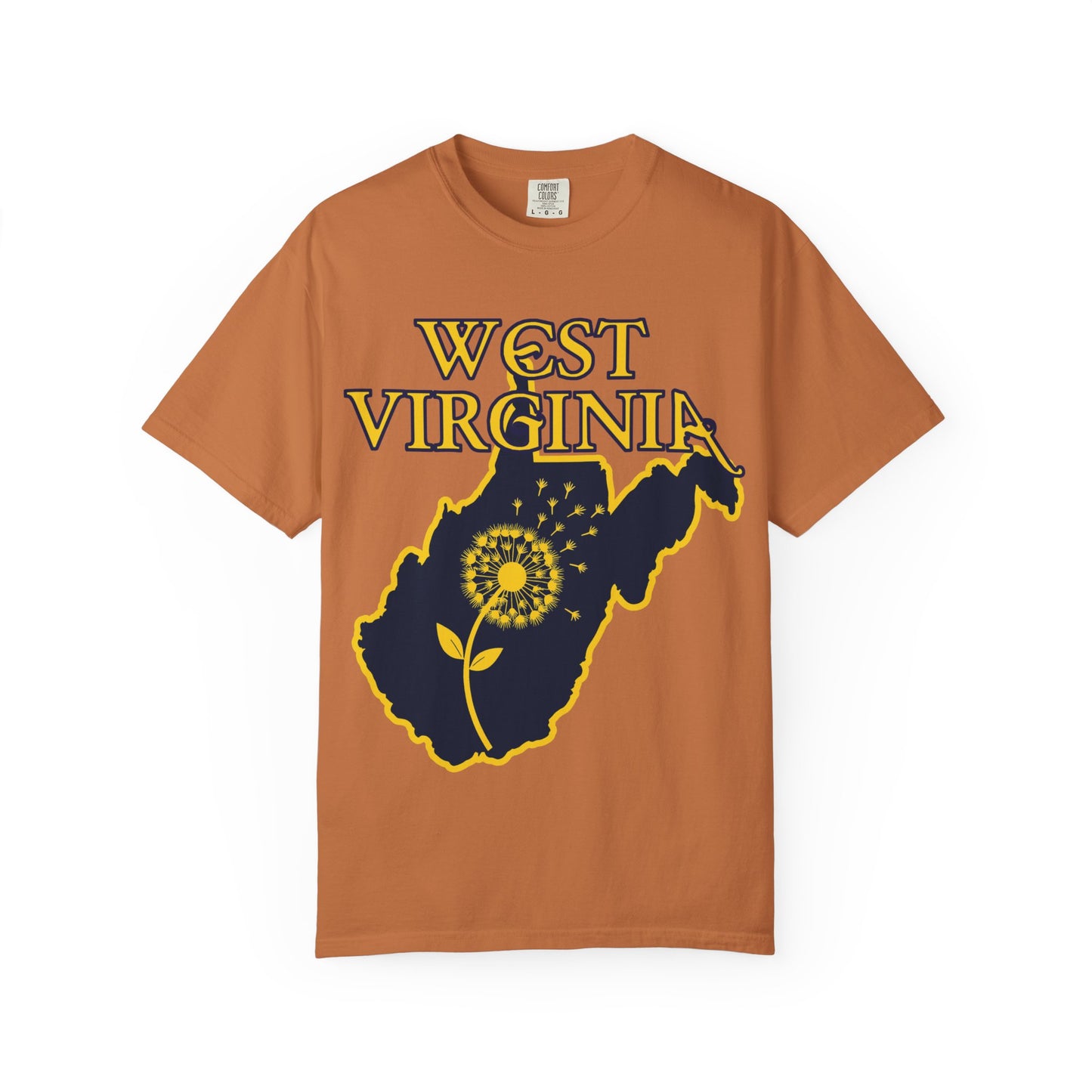 Garment-Dyed T-Shirt | West Virginia Dandelion Design-Yam-S-Nicodemus Studios