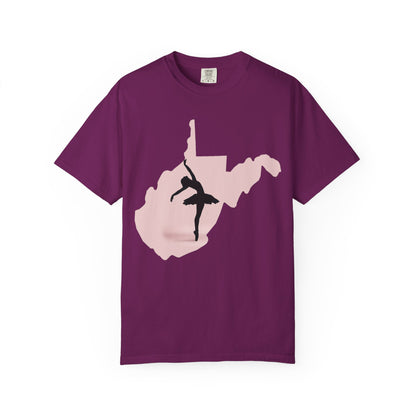 Garment-Dyed T-Shirt | WV Ballet Dancer-Boysenberry-S-Nicodemus Studios