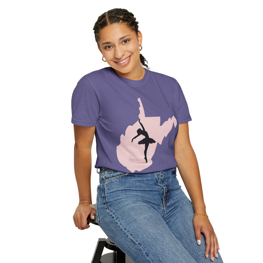 Garment-Dyed T-Shirt | WV Ballet Dancer-Grape-S-Nicodemus Studios