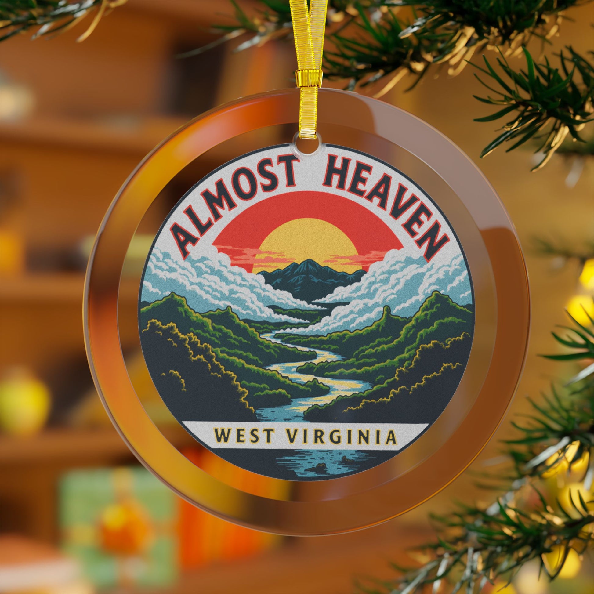 Glass Holiday Ornaments | "Almost Heaven West Virginia"-Nicodemus Studios