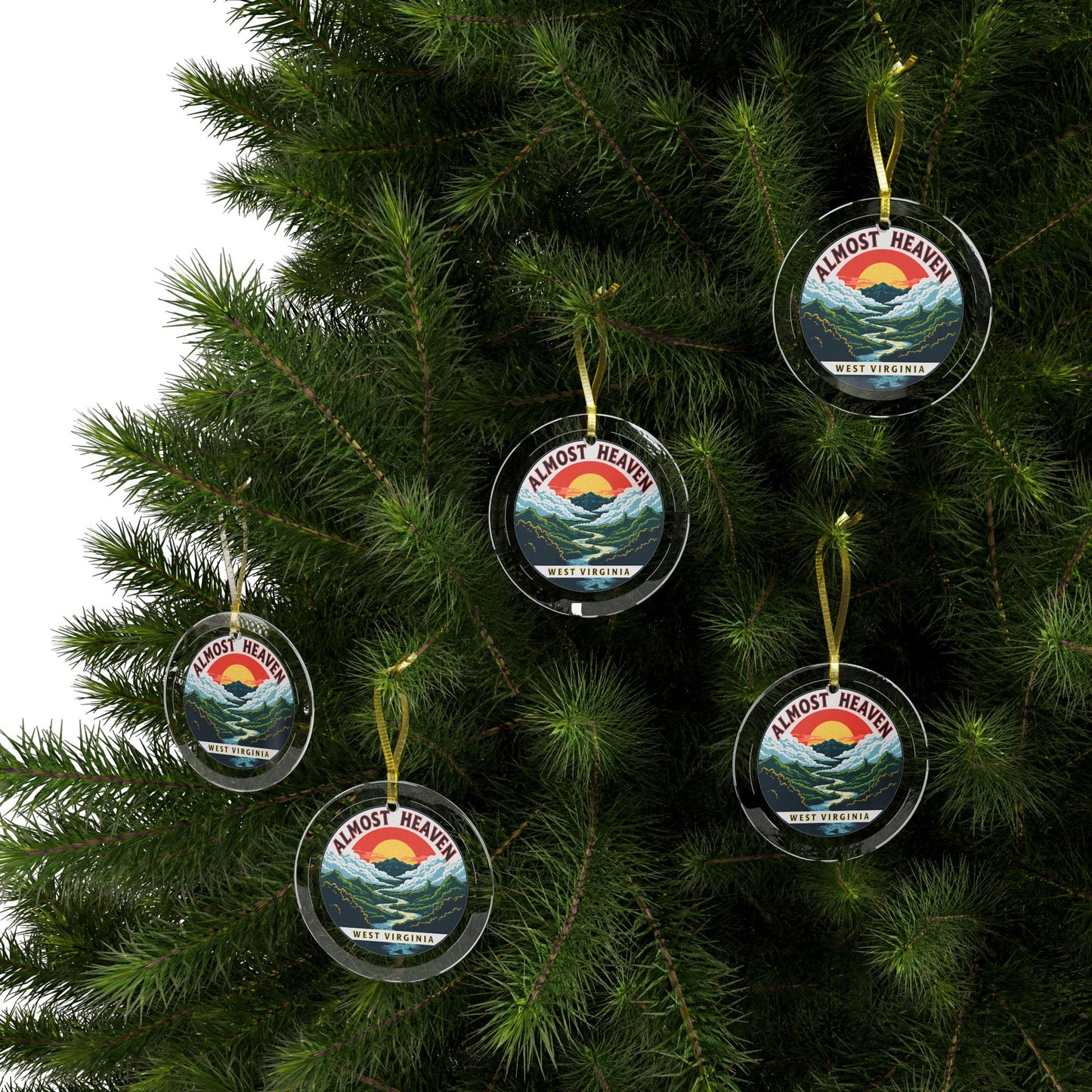 Glass Holiday Ornaments | "Almost Heaven West Virginia"-Nicodemus Studios