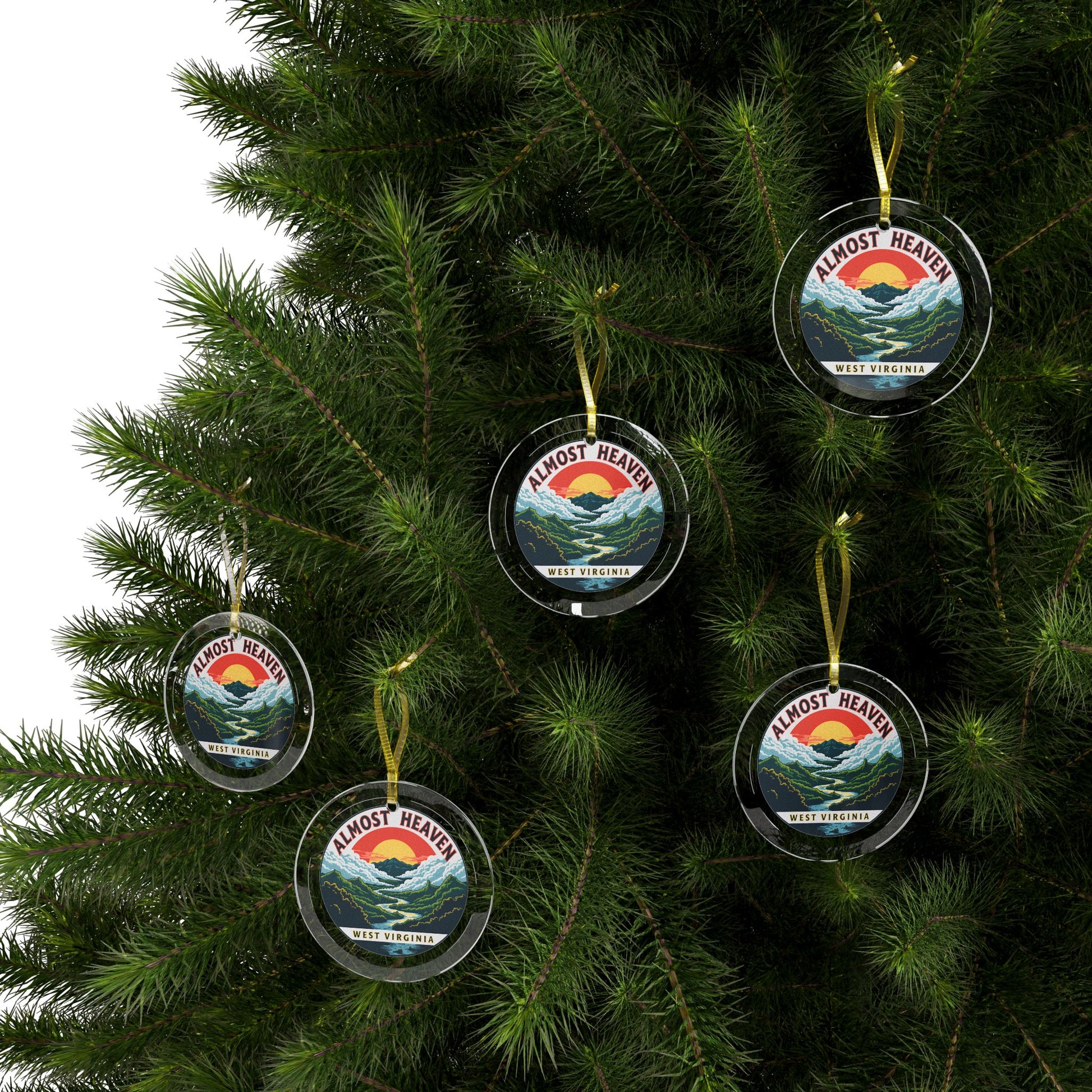 Glass Holiday Ornaments | "Almost Heaven West Virginia"-Nicodemus Studios