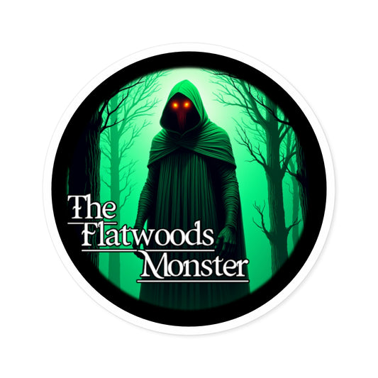 Indoor/Outdoor Decal | The Flatwoods Monster-2" × 2"-Round-White-Nicodemus Studios