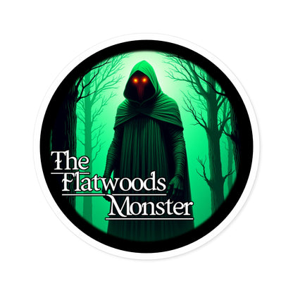 Indoor/Outdoor Decal | The Flatwoods Monster-6" × 6"-Round-White-Nicodemus Studios